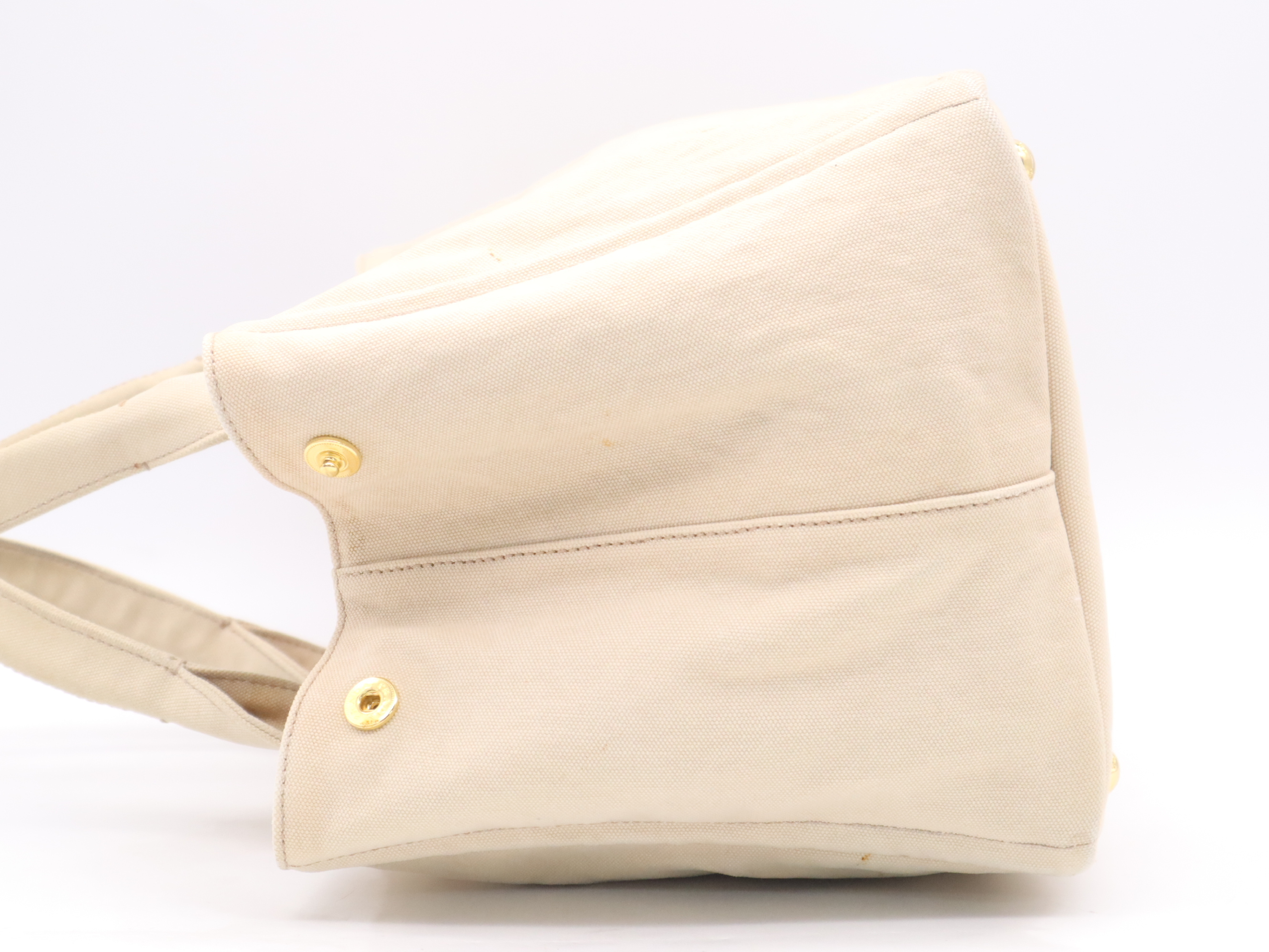 Canvas Canapa Handbag, Beige, with Guarantee Card — view 3