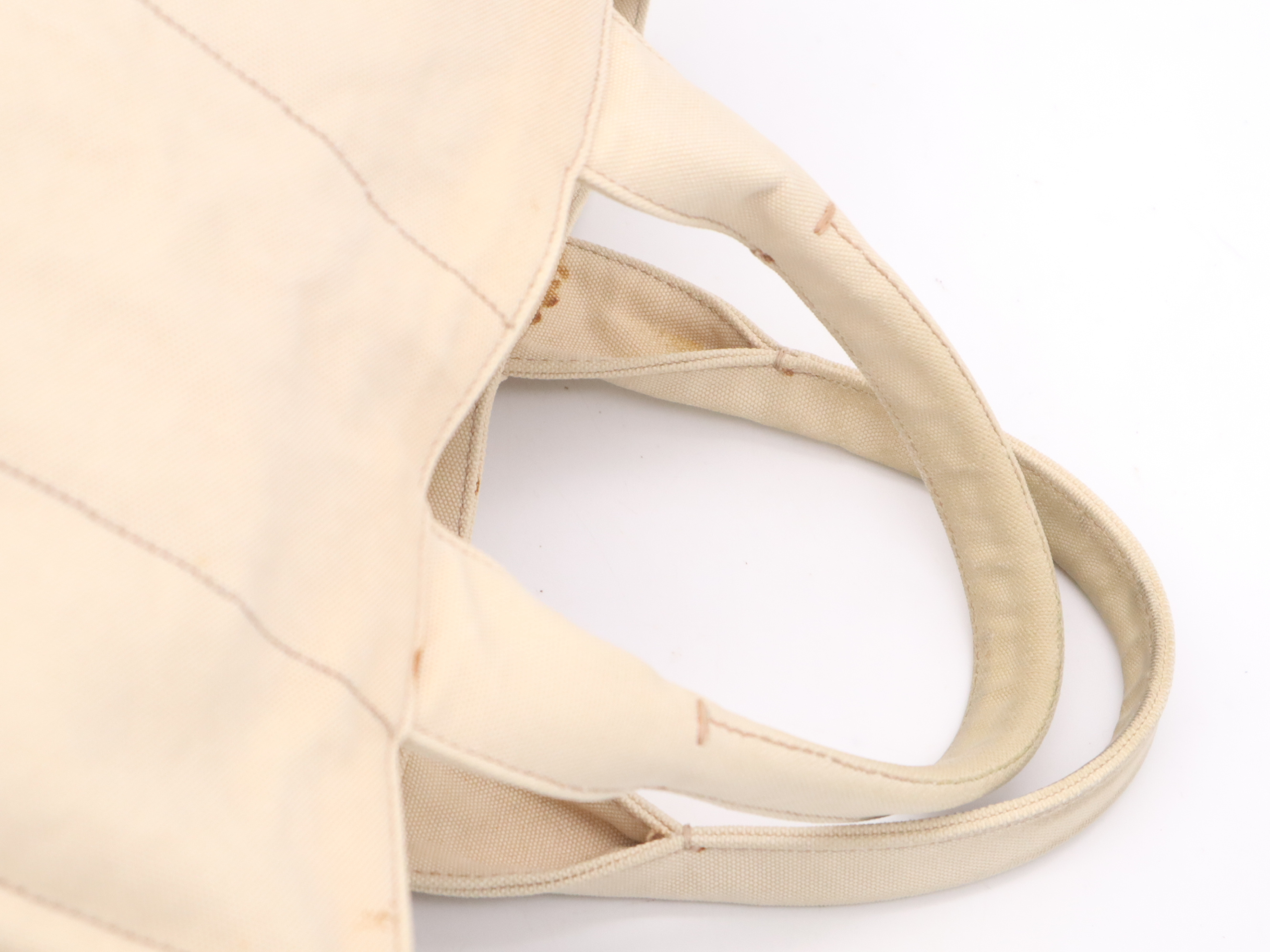 Canvas Canapa Handbag, Beige, with Guarantee Card — view 6