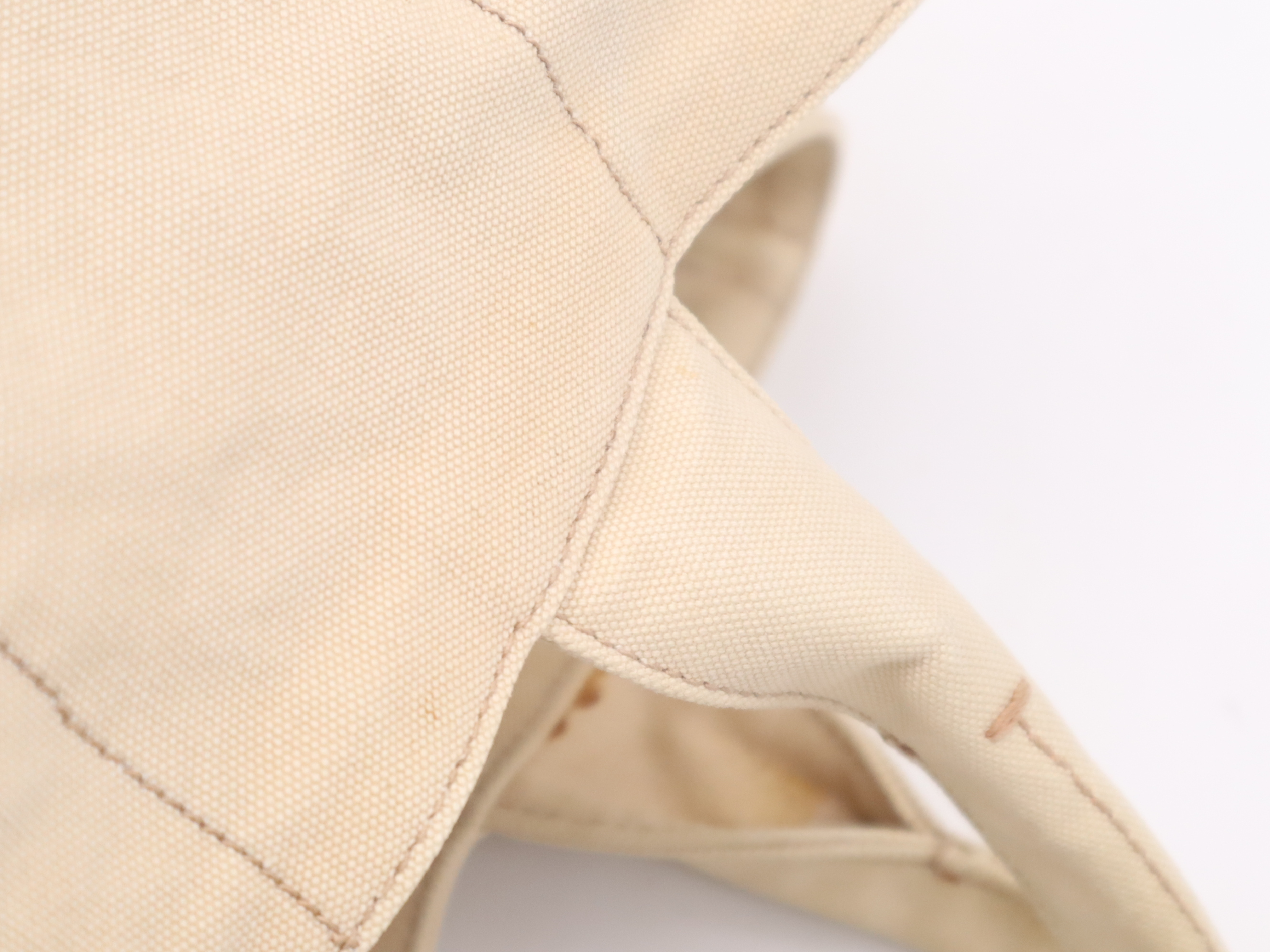Canvas Canapa Handbag, Beige, with Guarantee Card — view 8