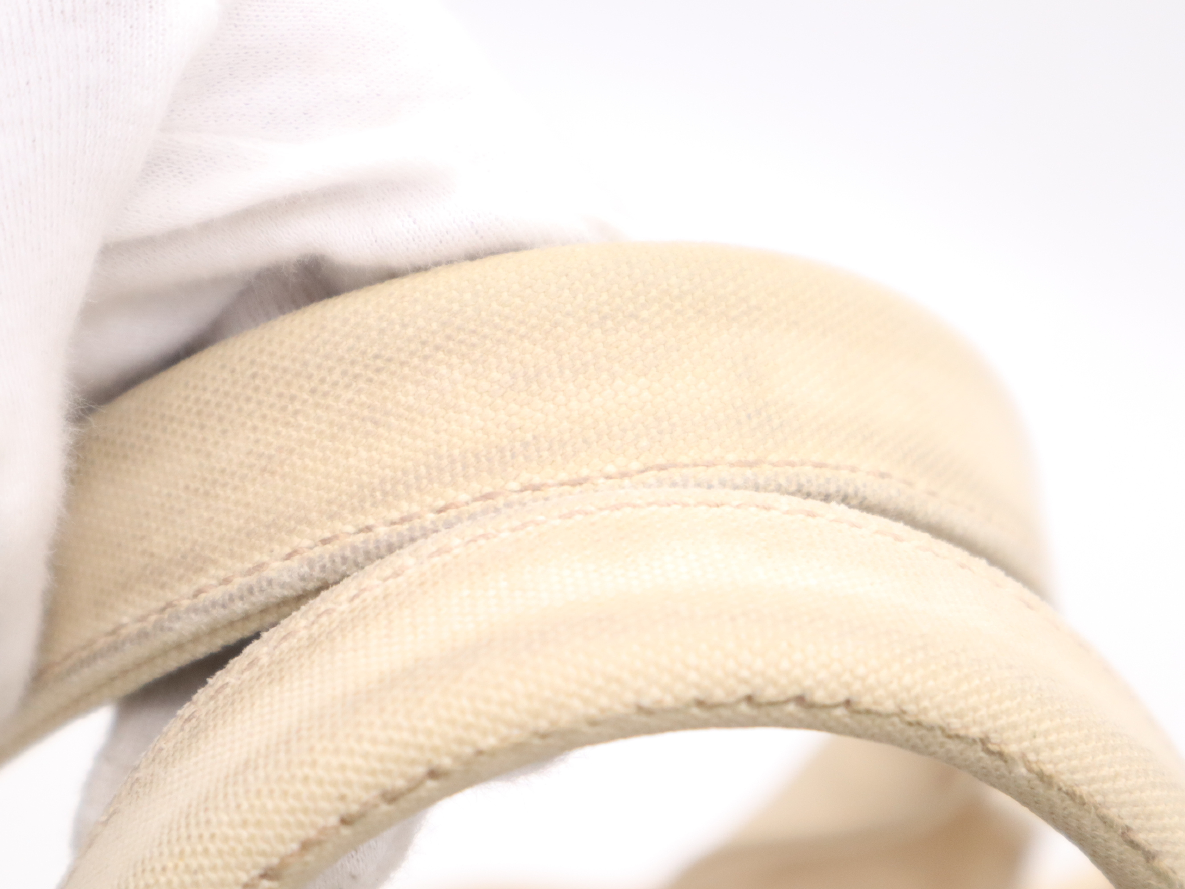 Canvas Canapa Handbag, Beige, with Guarantee Card — view 10