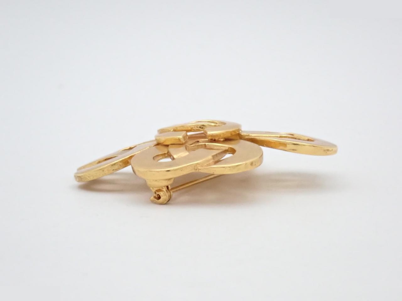 Coco Mark Gold Brooch — view 3