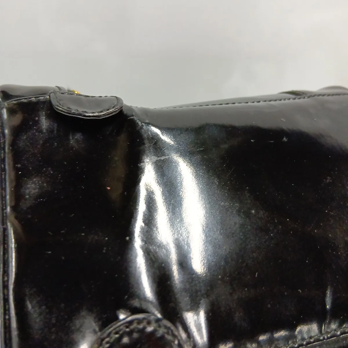 Coco Mark Patent Leather Vanity Bag, Black with Gold Hardware, 4764772, Series 4 — view 11