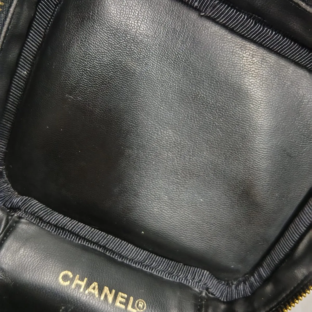 Coco Mark Patent Leather Vanity Bag, Black with Gold Hardware, 4764772, Series 4 — view 14