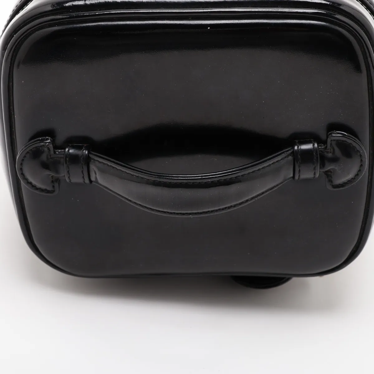 Coco Mark Patent Leather Vanity Bag, Black with Gold Hardware, 4764772, Series 4 — view 5