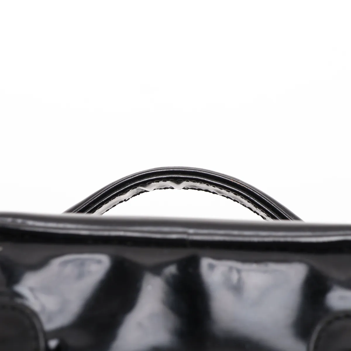 Coco Mark Patent Leather Vanity Bag, Black with Gold Hardware, 4764772, Series 4 — view 6