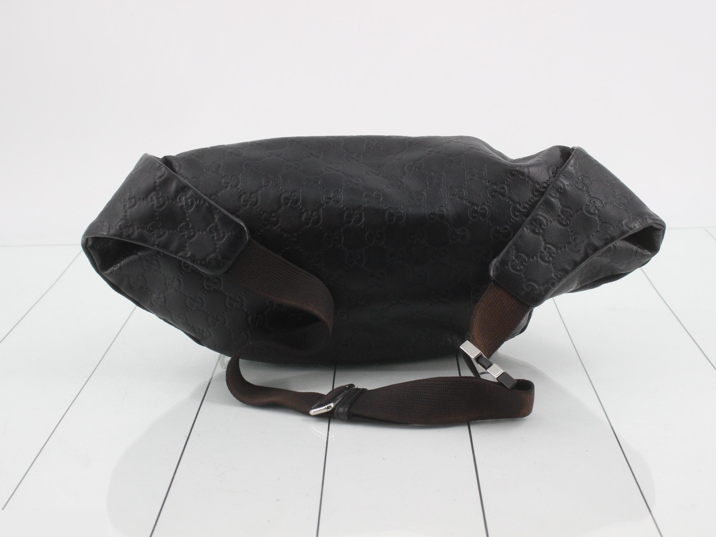 Guccissima Sherry Line Waist Bag/Body Bag, Leather, Black — view 2