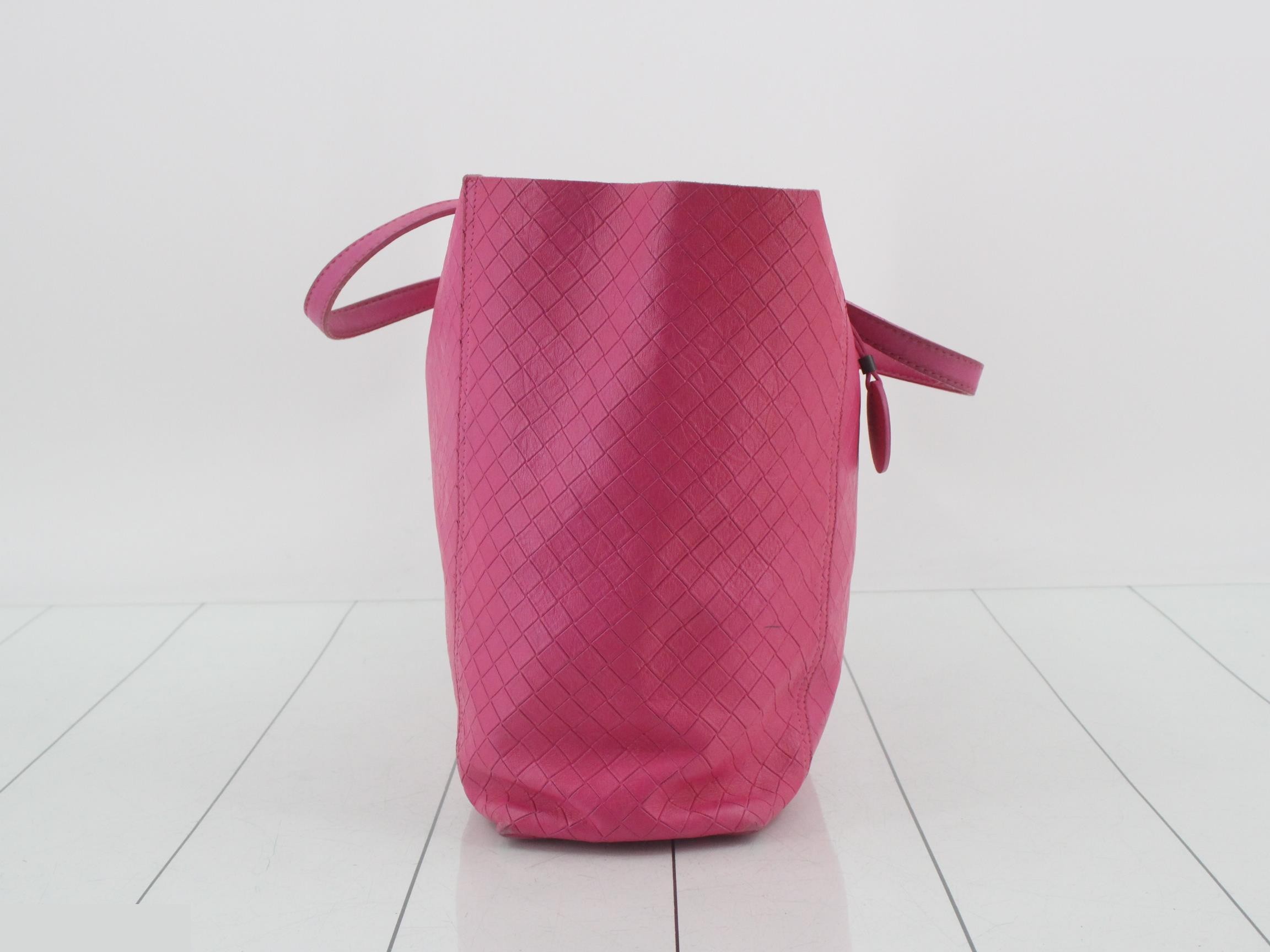 Intreccio Mirage Butterfly Leather Tote Bag, Pink — view 4