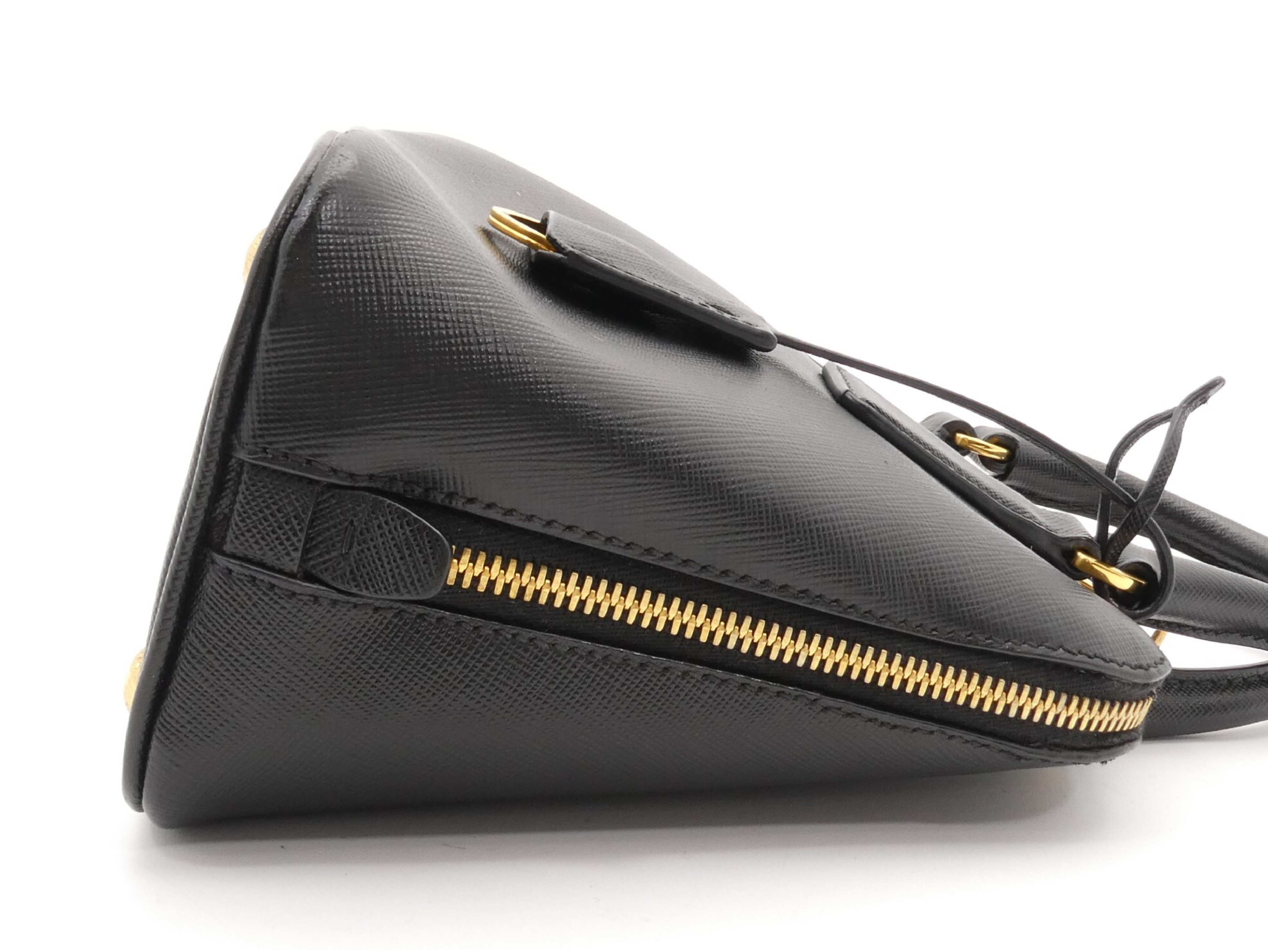 Logo Plate Saffiano Leather 2-Way Handbag — view 4