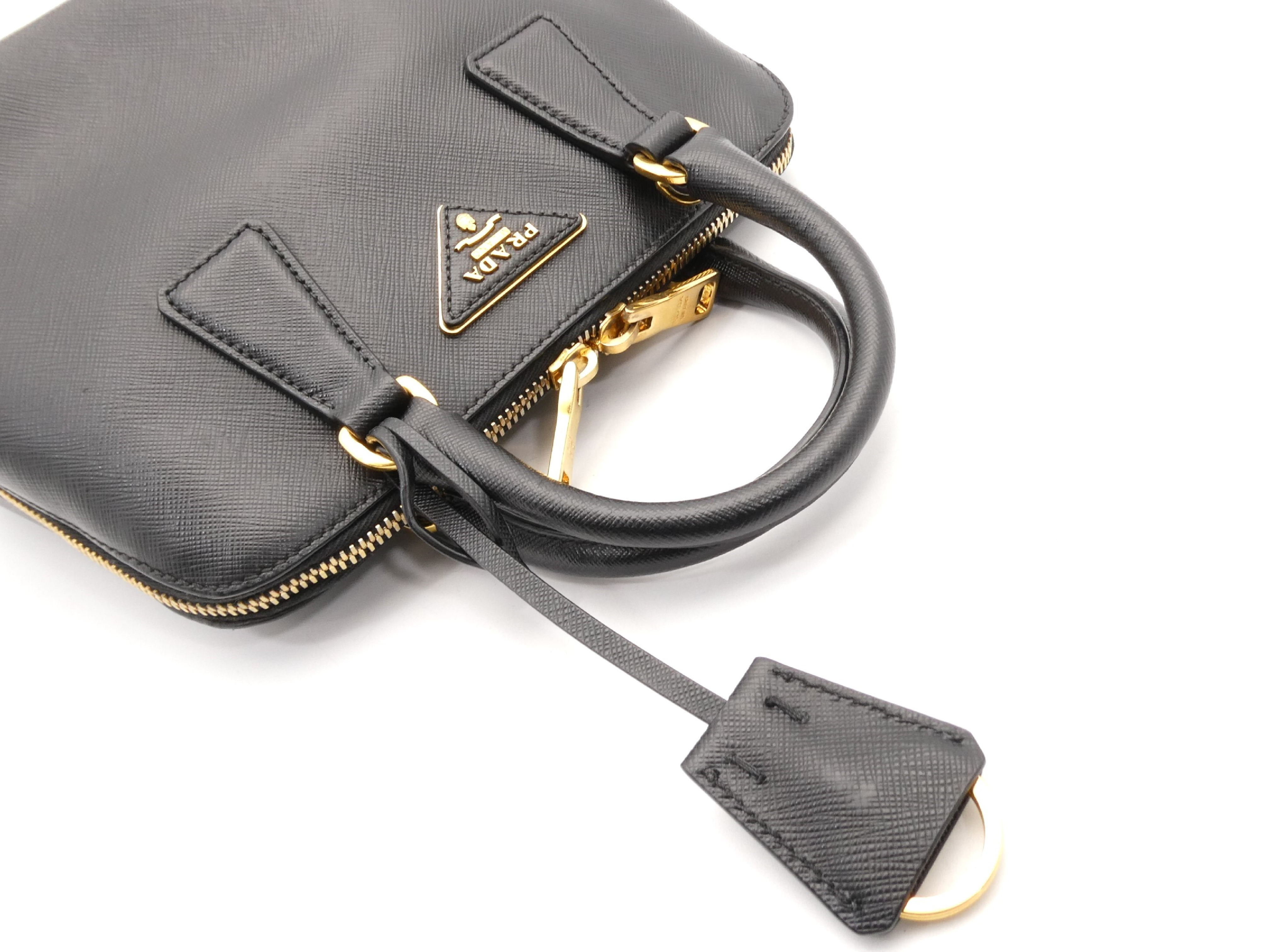 Logo Plate Saffiano Leather 2-Way Handbag — view 6