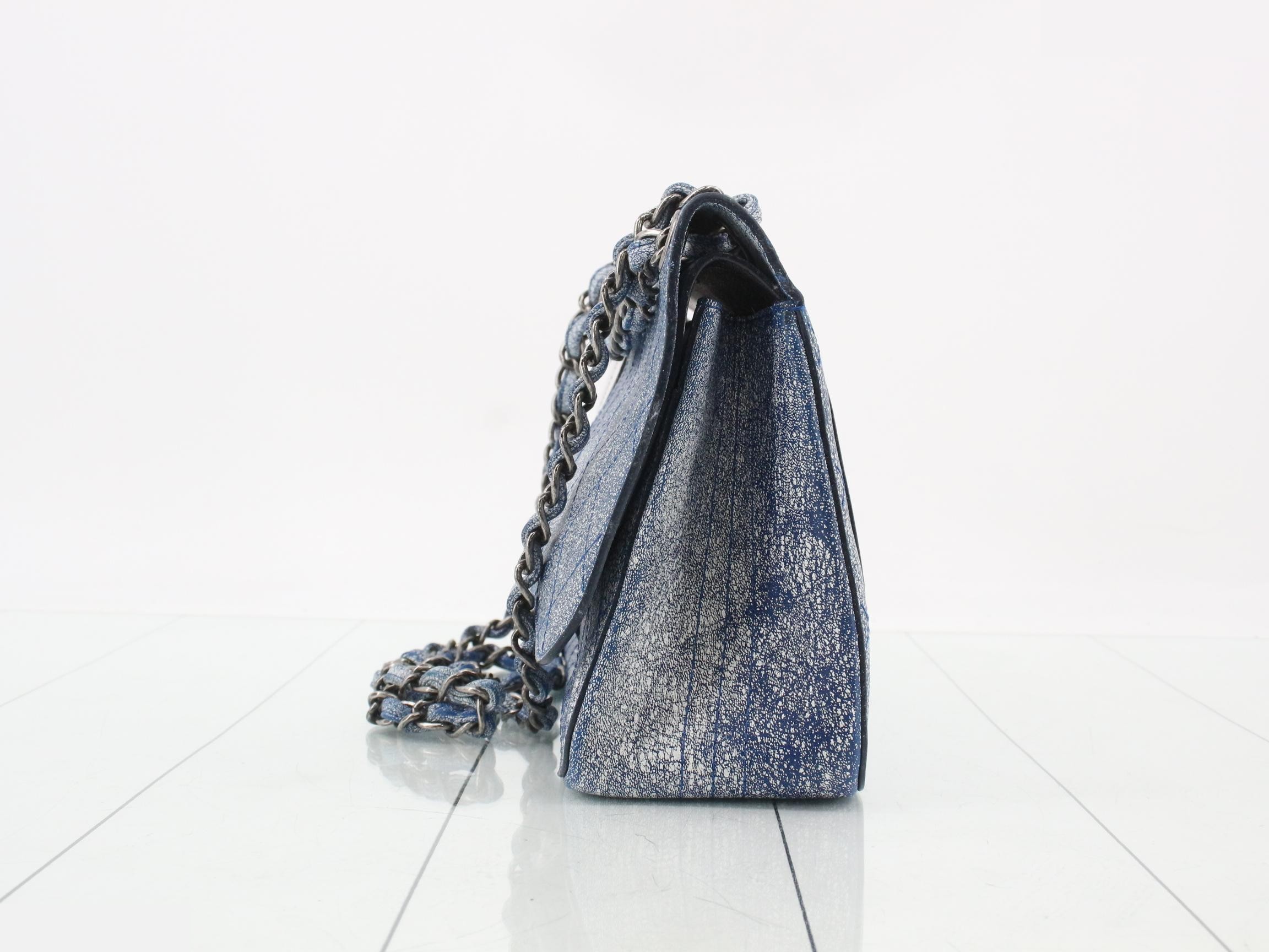 Matelassé Leather Turnlock Double Flap Double Chain Shoulder Bag — view 3