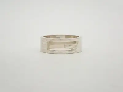 G Logo Cut Ring, SV925/9.2g, Size #20.5