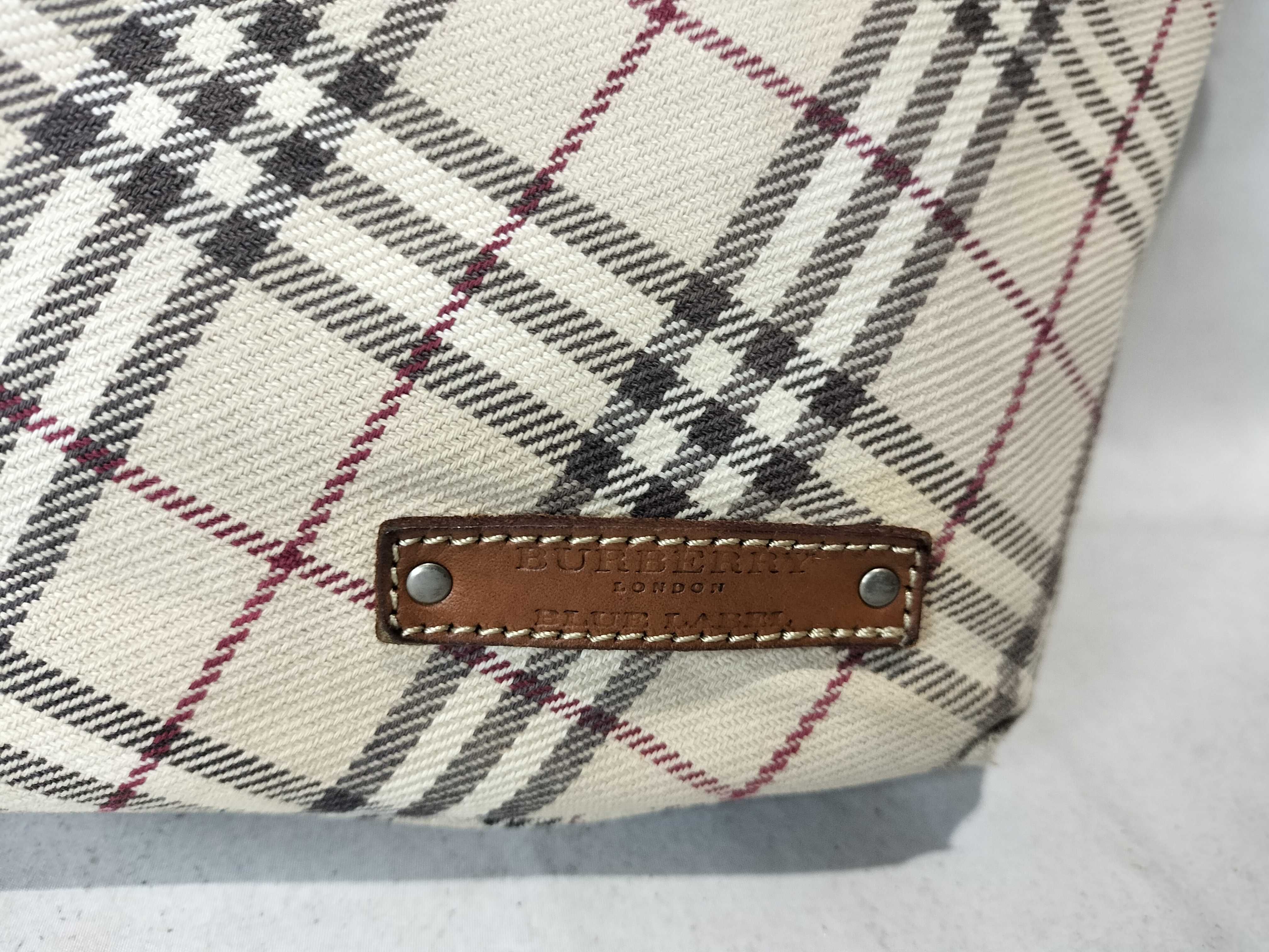 Blue Label Nova Check Tote Canvas x Leather Handbag — view 2