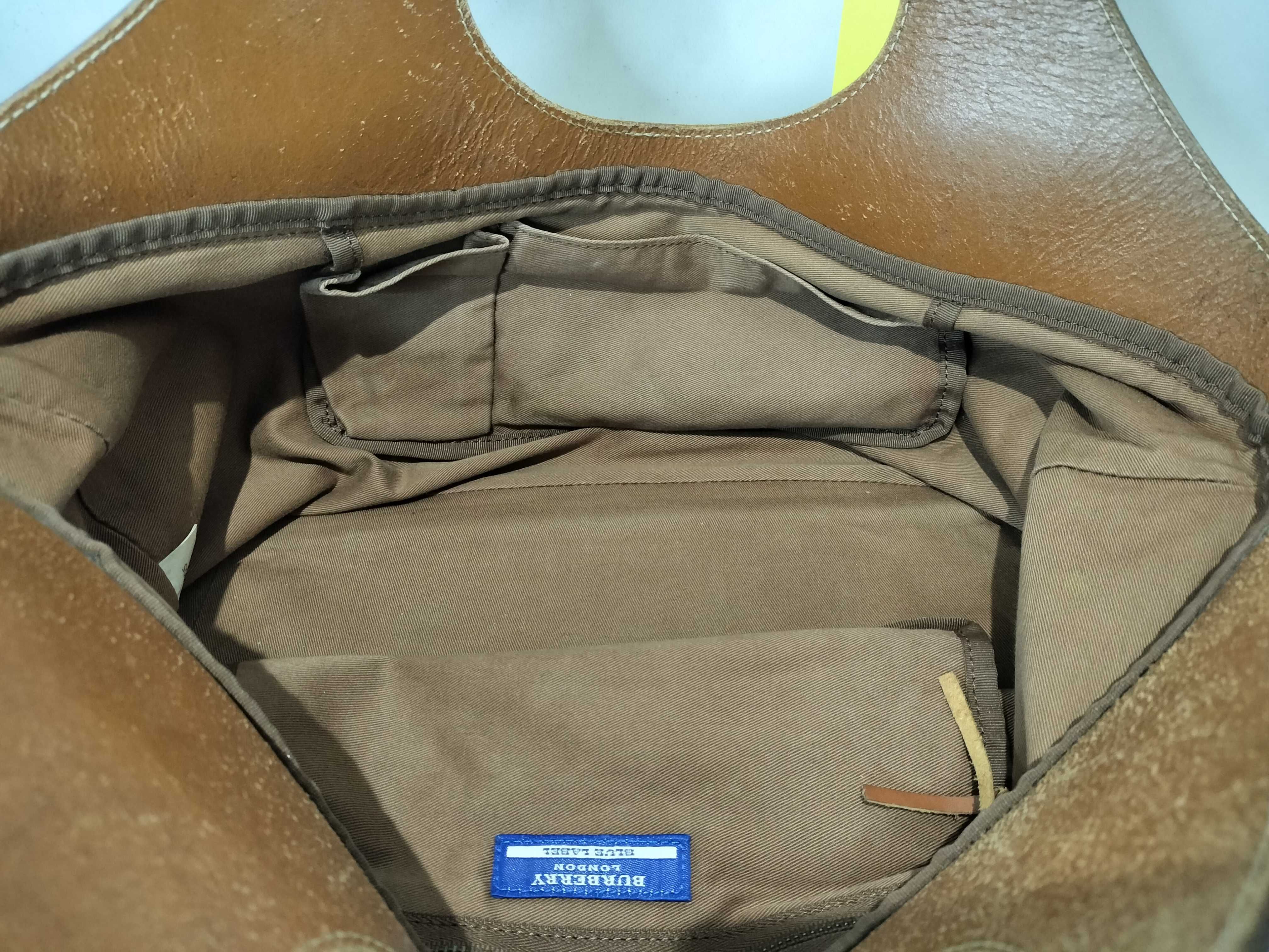 Blue Label Nova Check Tote Canvas x Leather Handbag — view 9