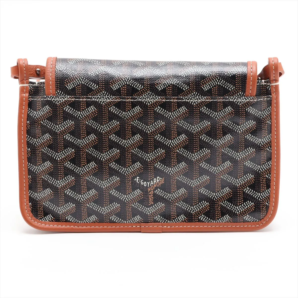 Plume Pouch Wallet PVC x Leather Shoulder Bag Brown — view 2