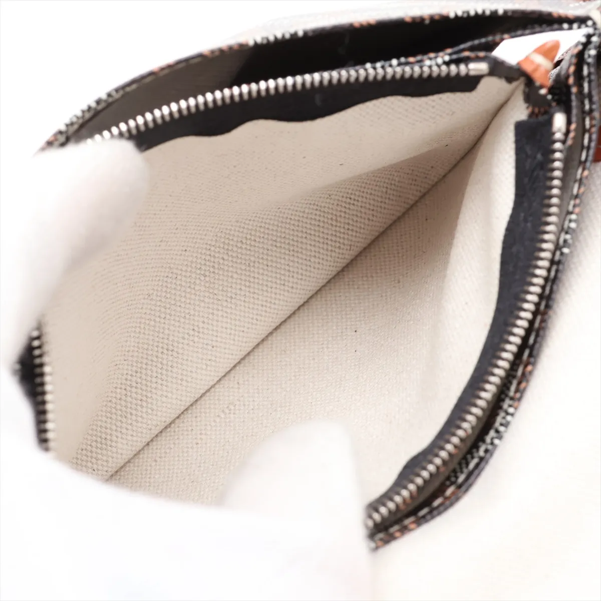 Plume Pouch Wallet PVC x Leather Shoulder Bag Brown — view 7