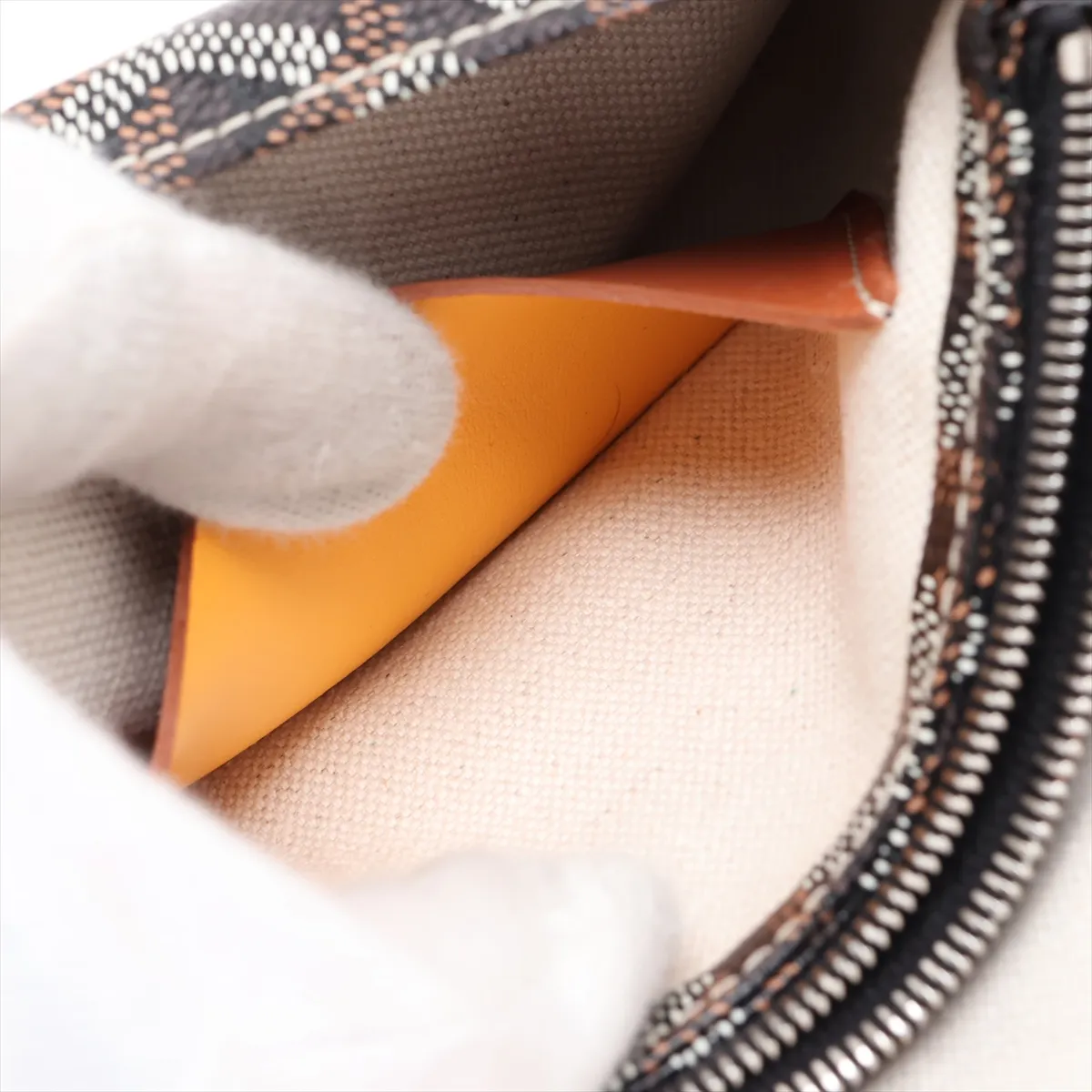 Plume Pouch Wallet PVC x Leather Shoulder Bag Brown — view 10