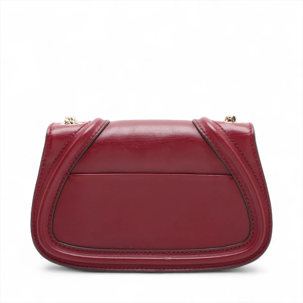 Blondie Leather Chain Shoulder Bag, Bordeaux, 815711 — view 2