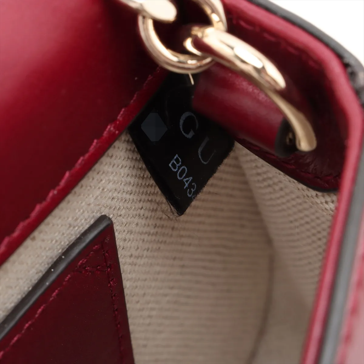 Blondie Leather Chain Shoulder Bag, Bordeaux, 815711 — view 13