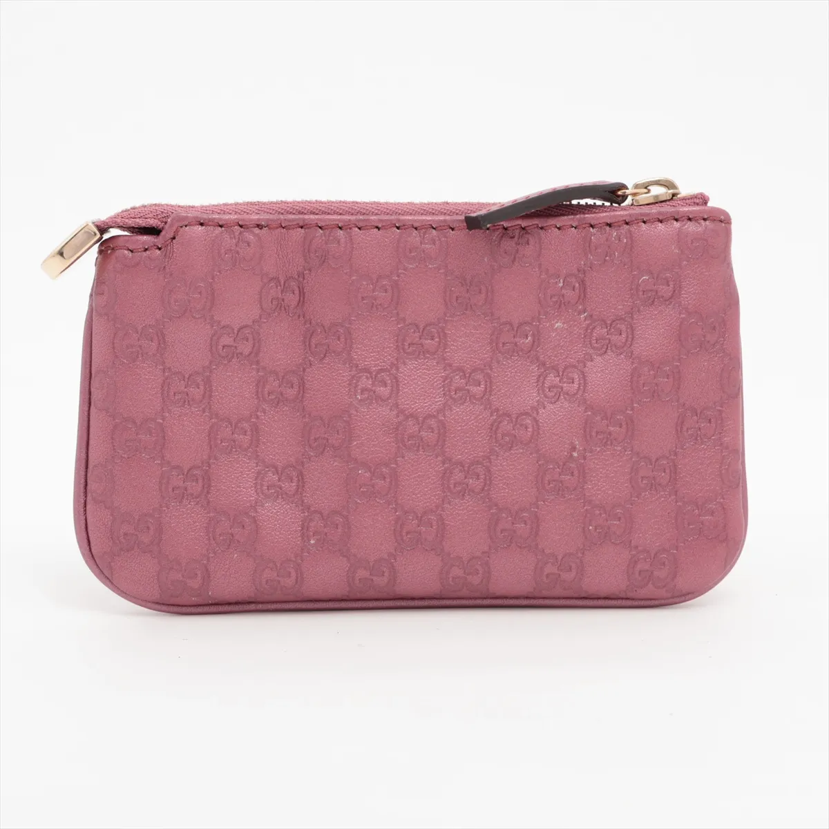 Microguccissima 233183 Leather Coin Case Pink — view 2