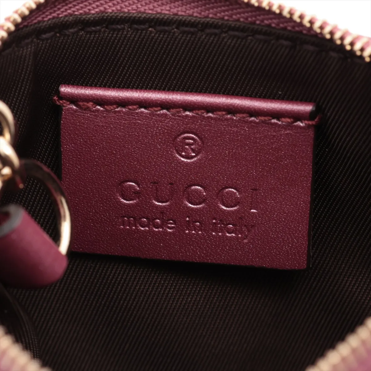 Microguccissima 233183 Leather Coin Case Pink — view 4