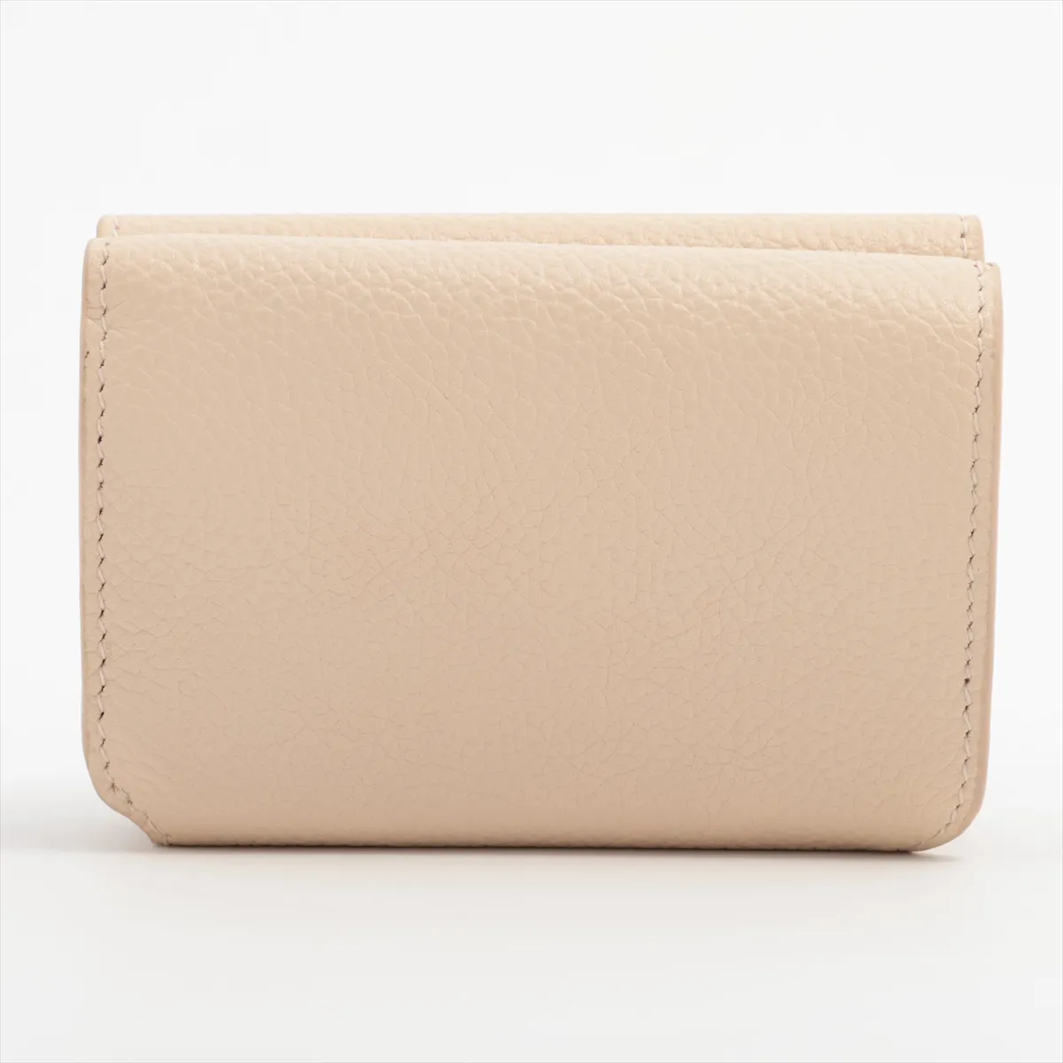 Everyday Logo 593813 Leather Compact Wallet Beige — view 2