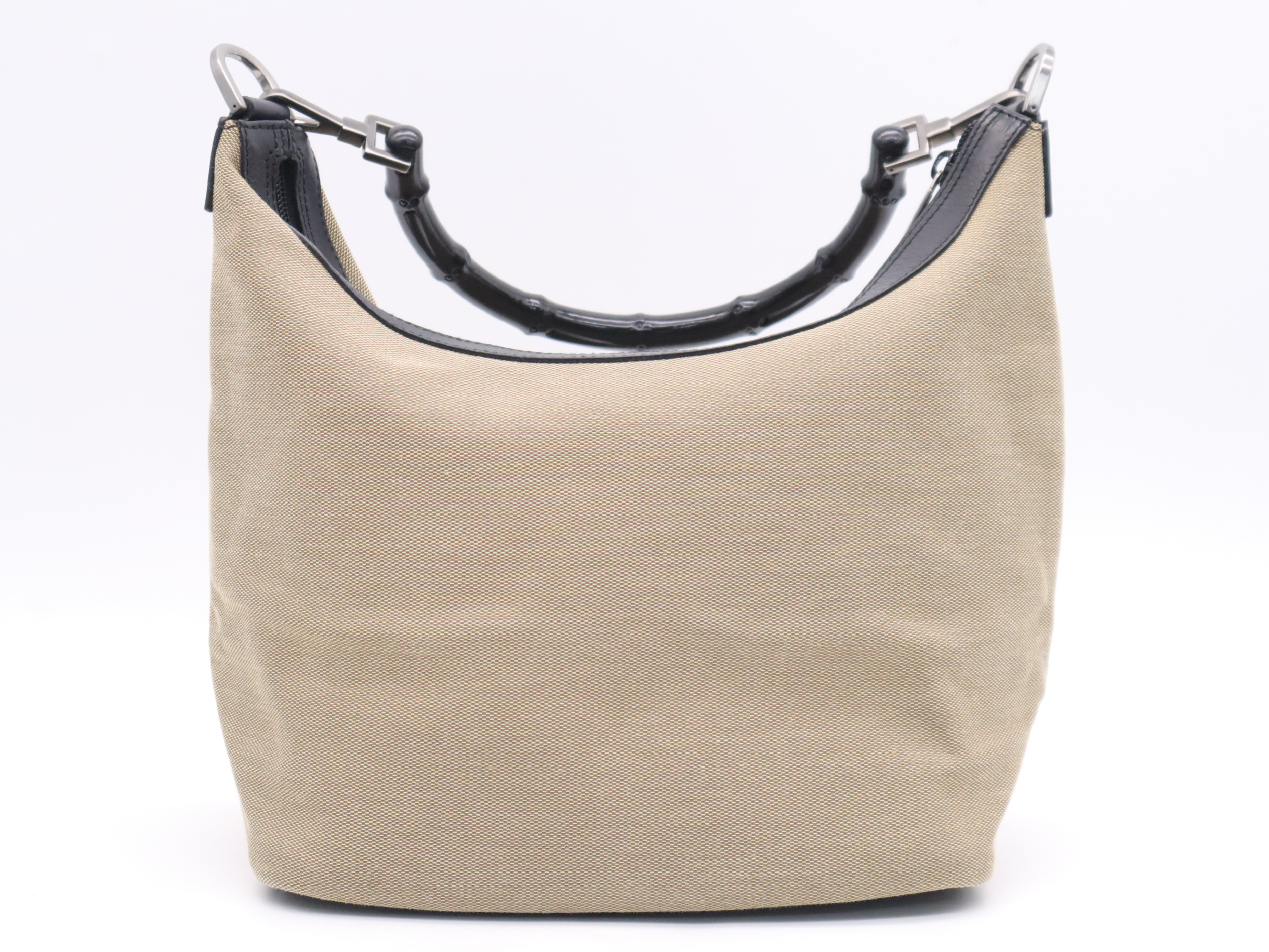 000・0531 Canvas Bamboo Beige Black Shoulder Bag — view 2