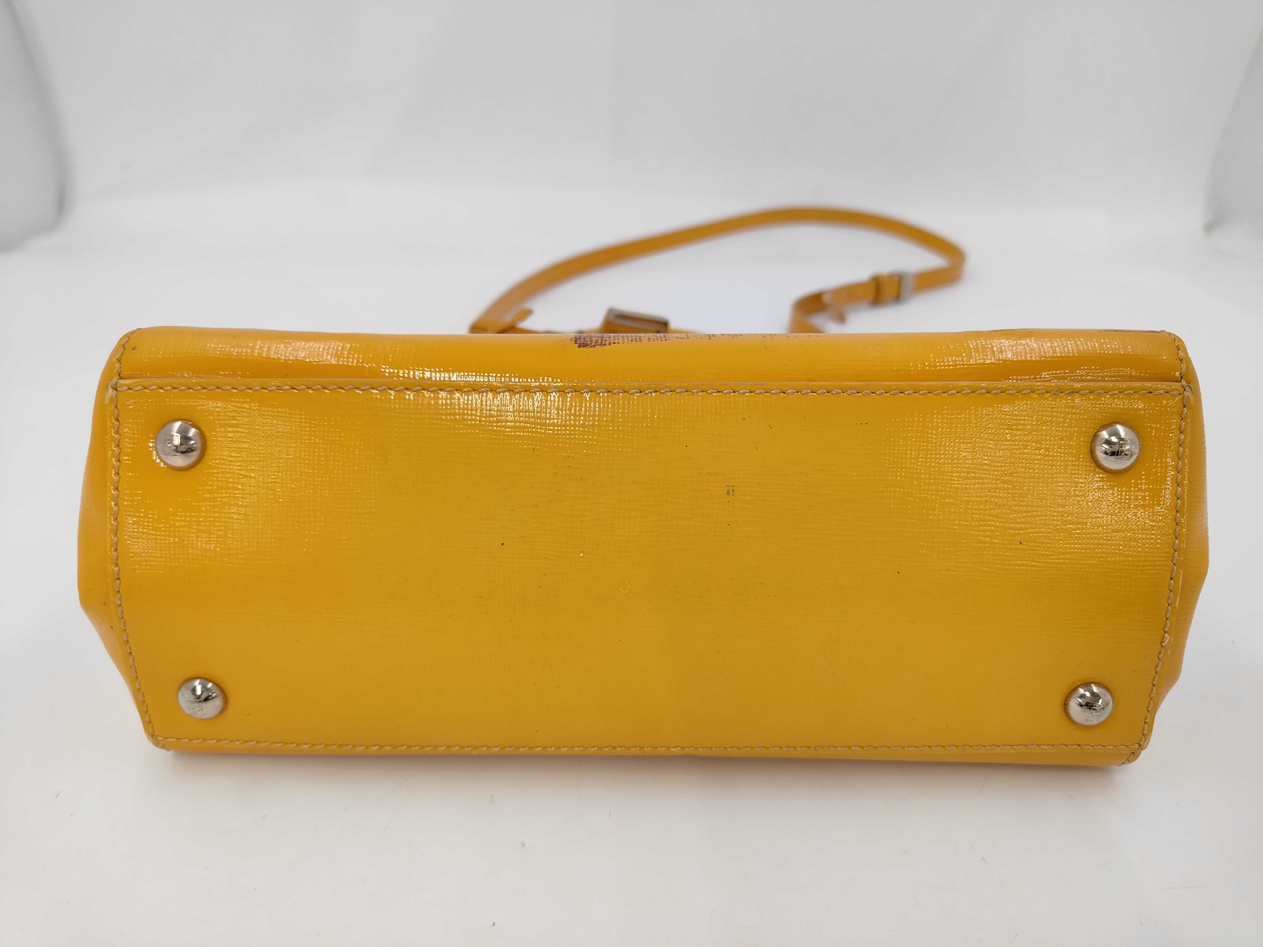 Petite Toujours 8BH253 Patent Leather Yellow Handbag — view 3