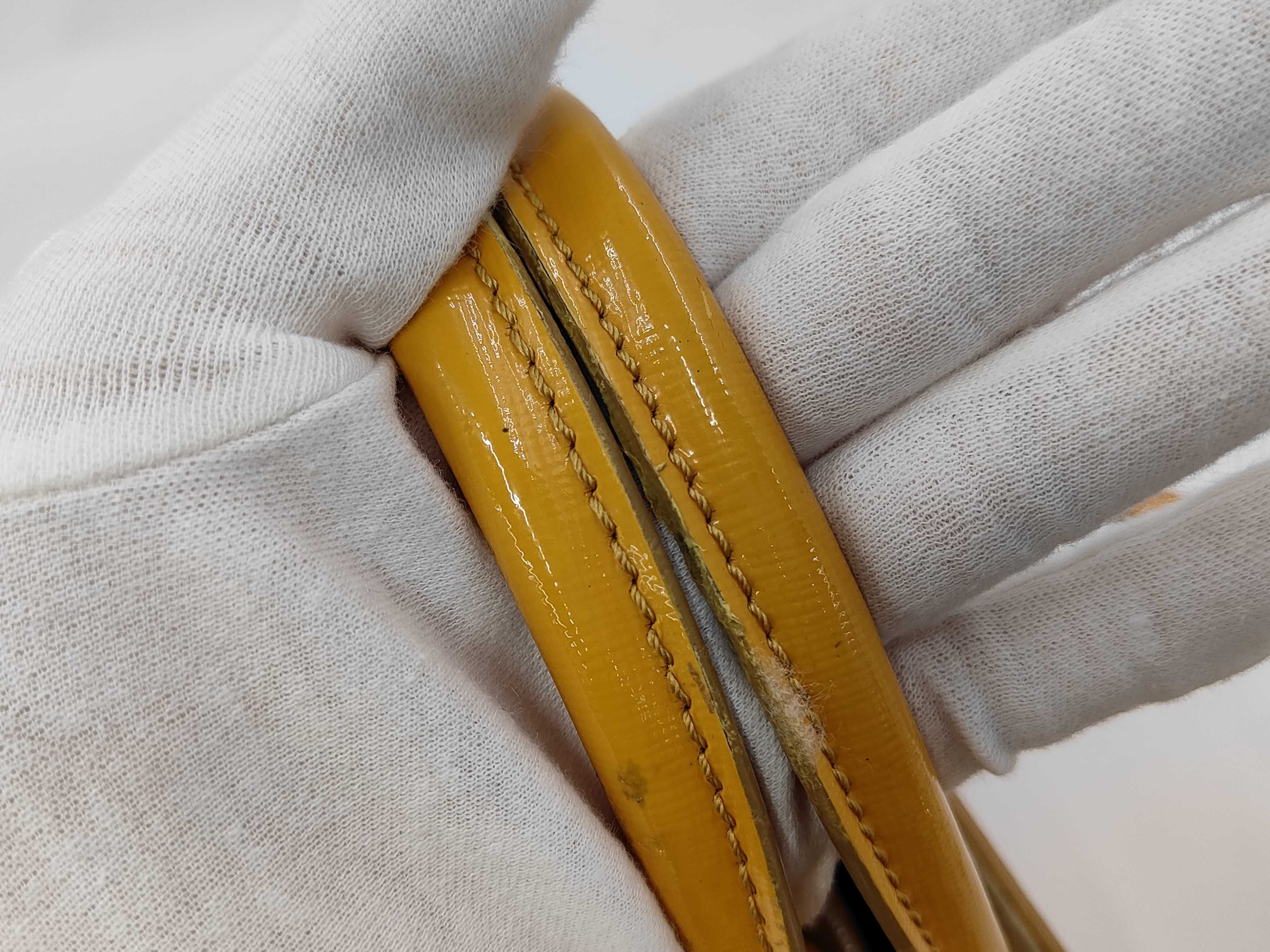 Petite Toujours 8BH253 Patent Leather Yellow Handbag — view 6