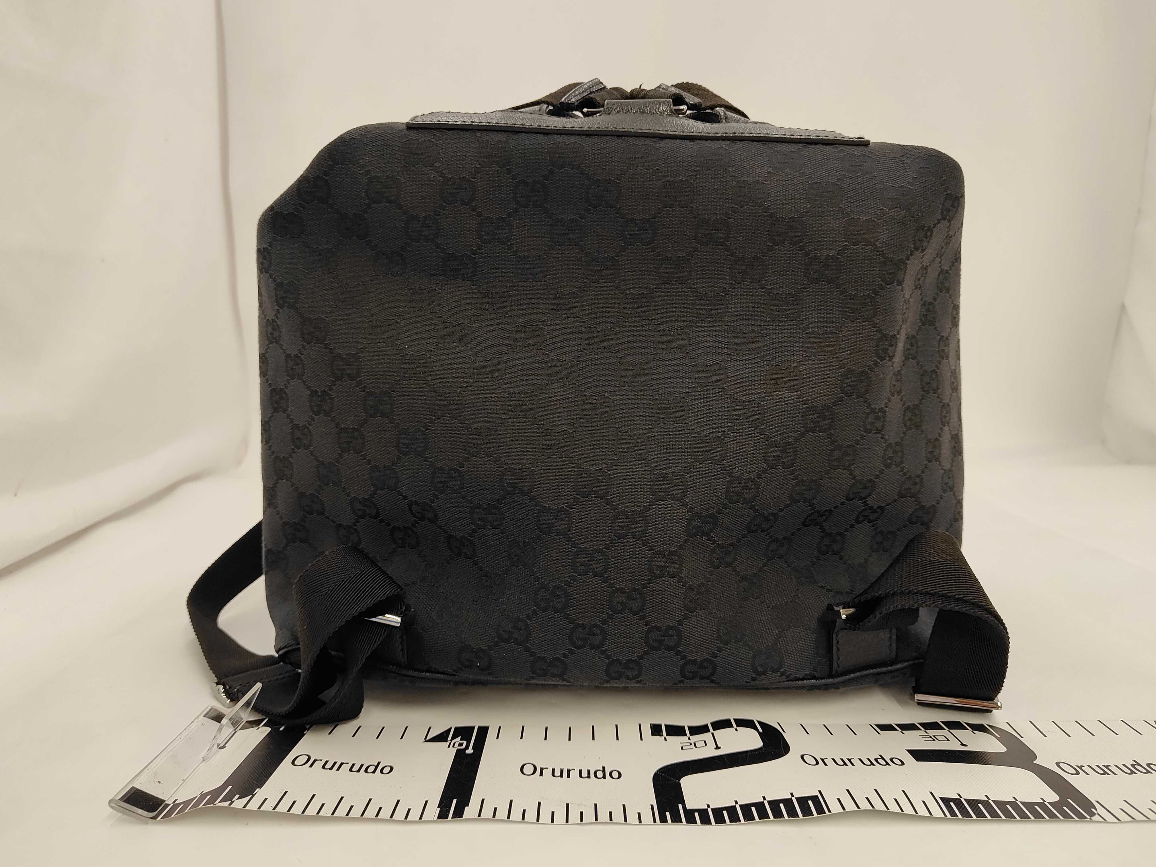 GG Canvas Backpack, Black — view 2