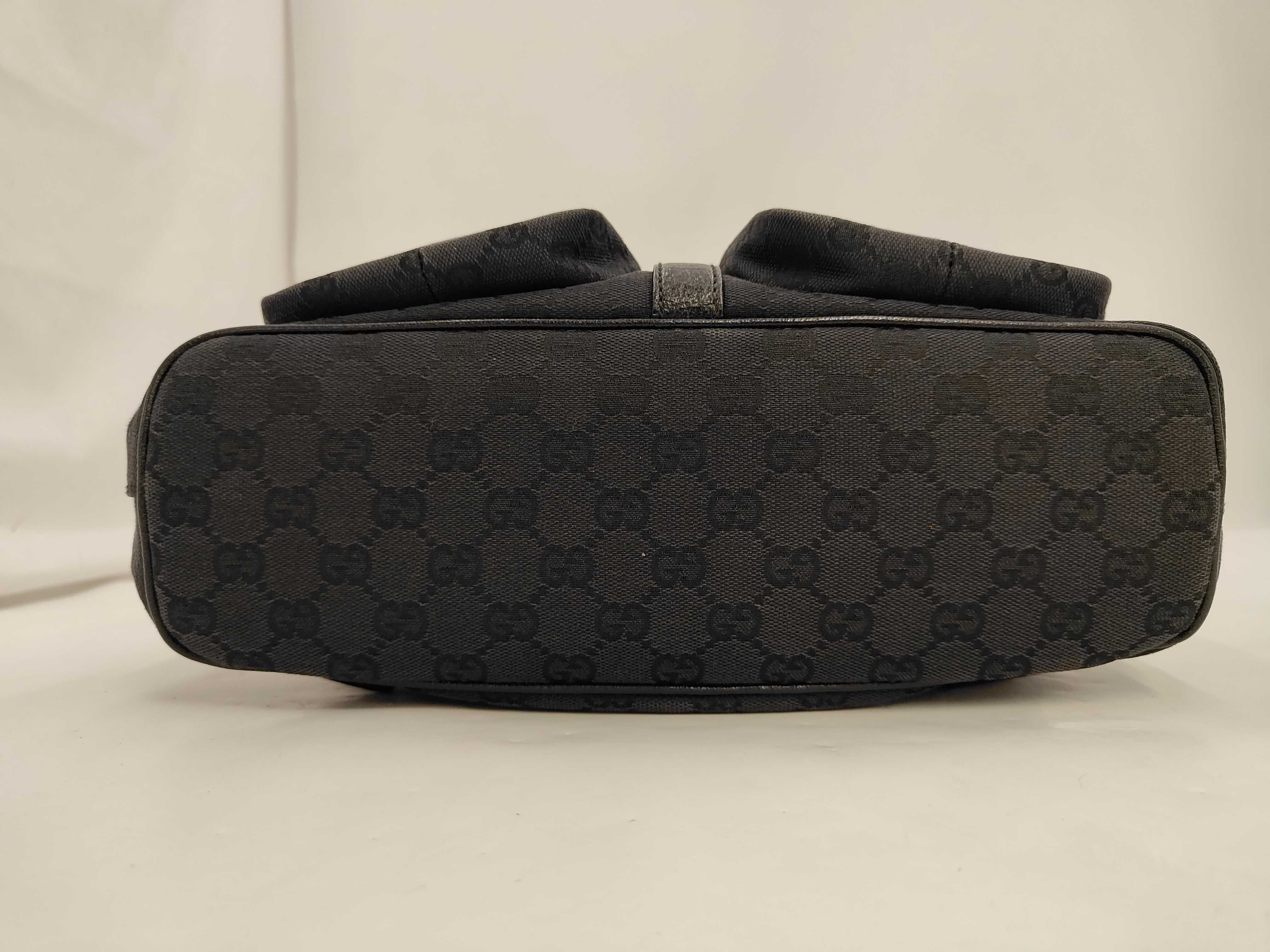 GG Canvas Backpack, Black — view 3