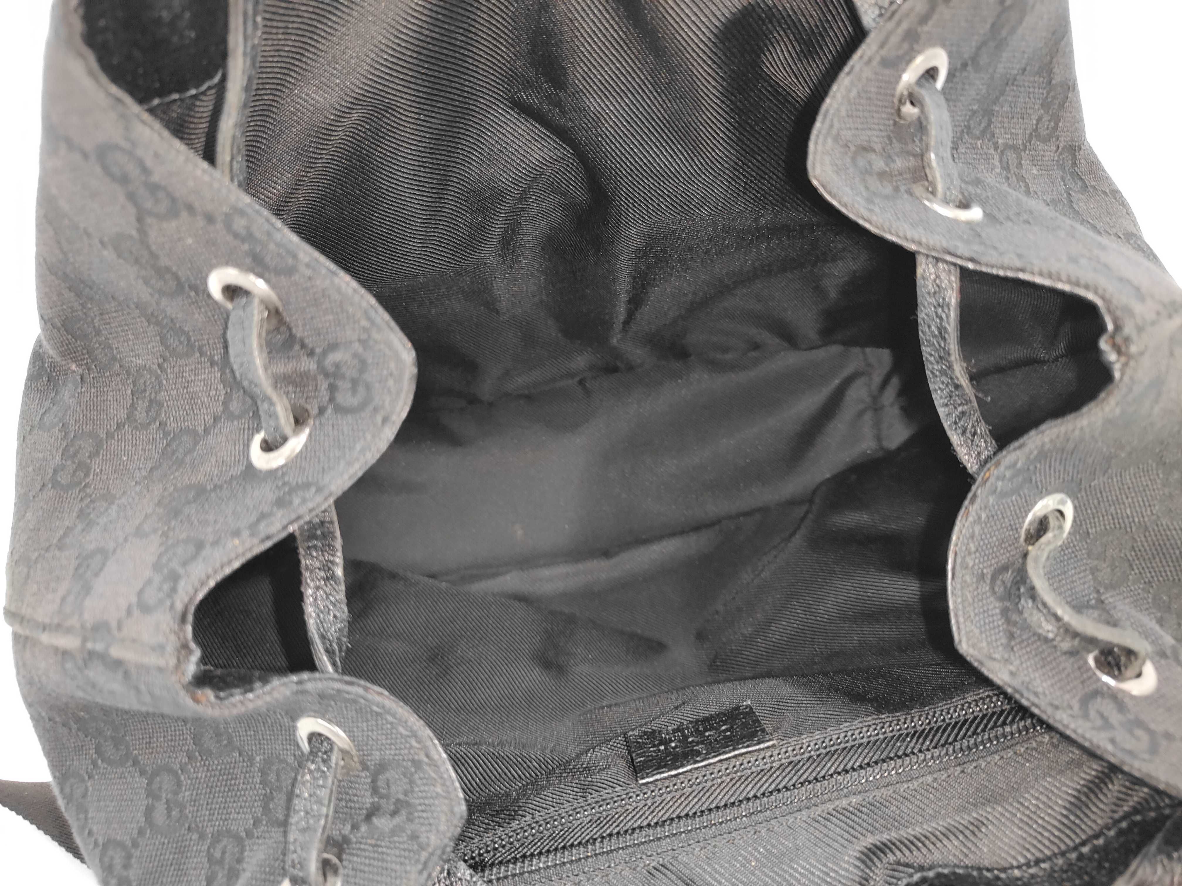 GG Canvas Backpack, Black — view 8