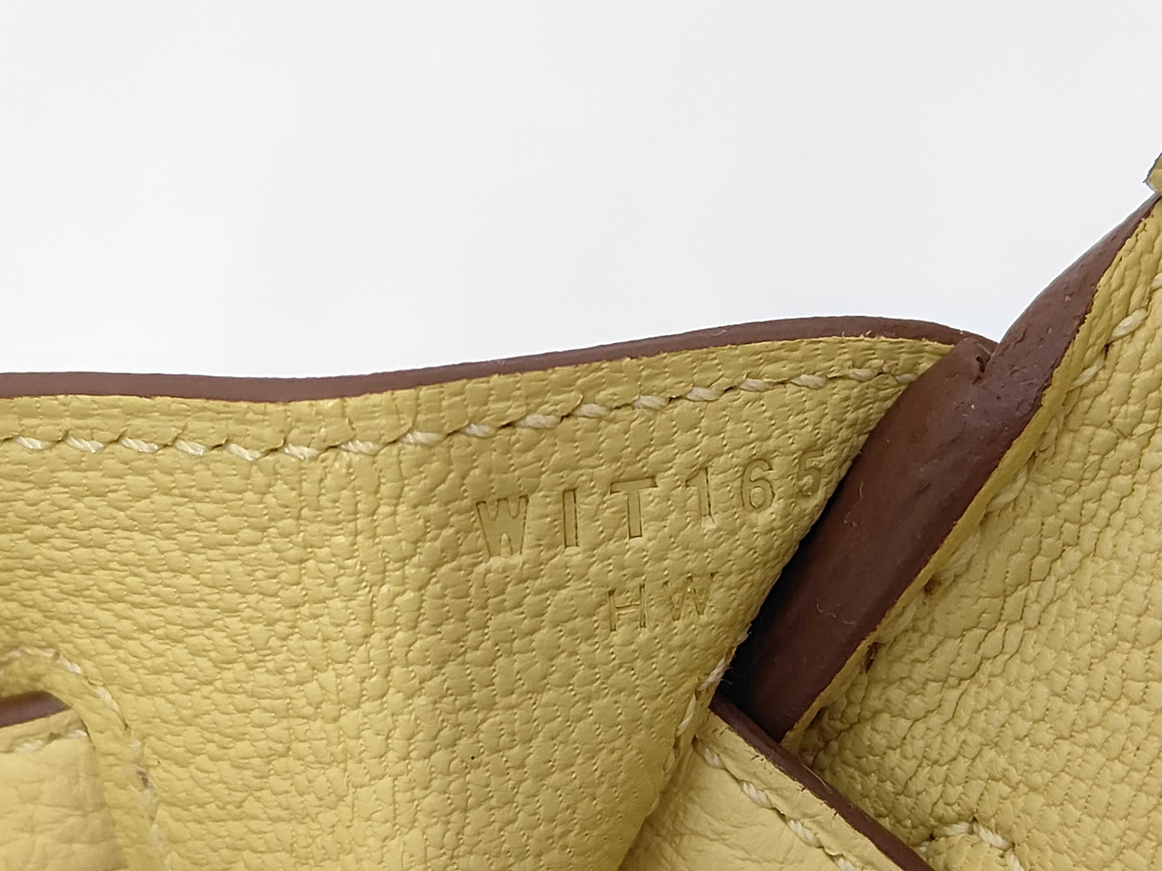 Birkin 25 Jaune Poussin, W stamp, silver hardware, unused handbag — view 10