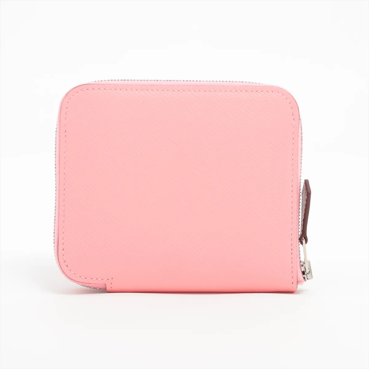 Azap Compact Silk In Veau Epsom Compact Wallet Rose Confetti Silver Hardware D:2019 — view 2