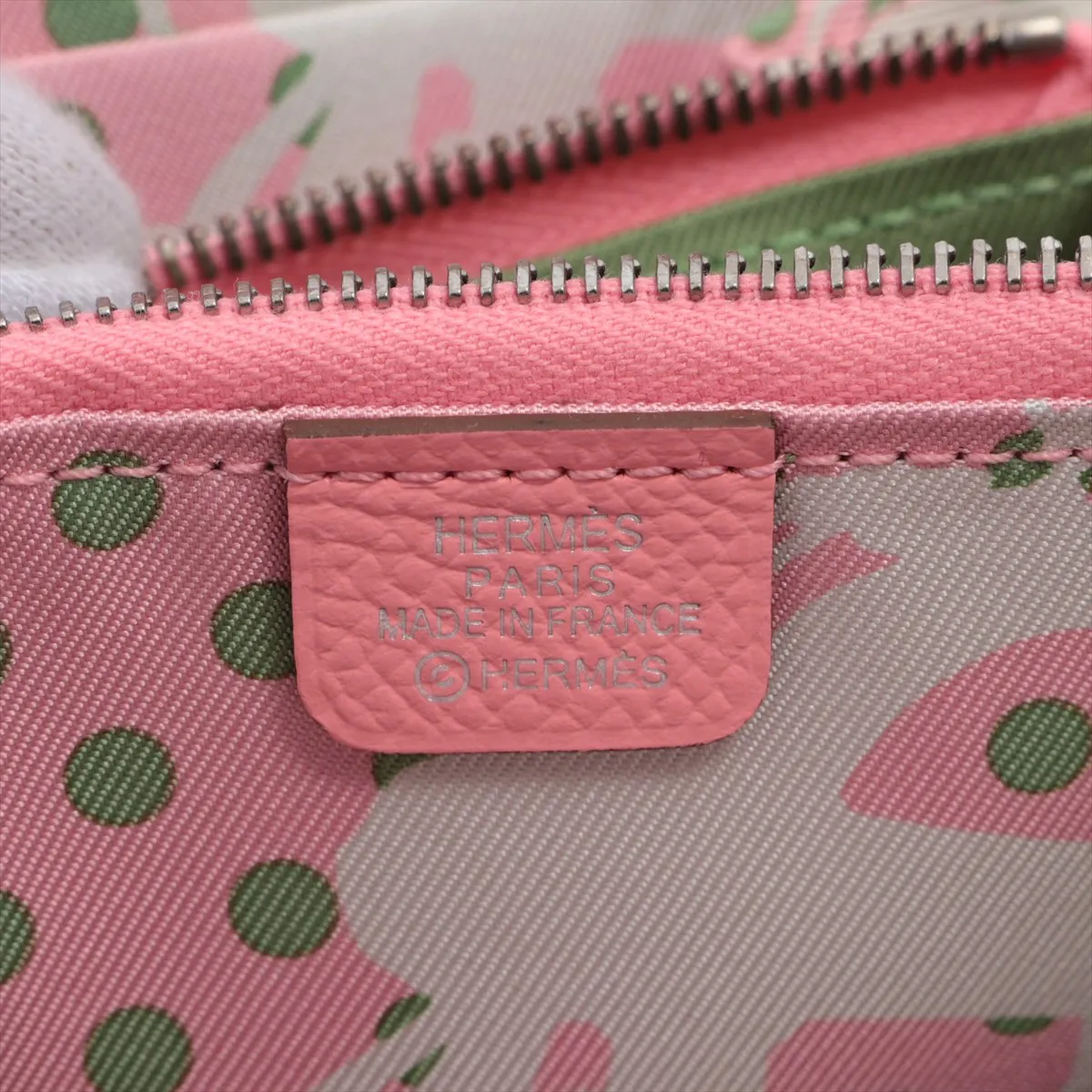 Azap Compact Silk In Veau Epsom Compact Wallet Rose Confetti Silver Hardware D:2019 — view 6