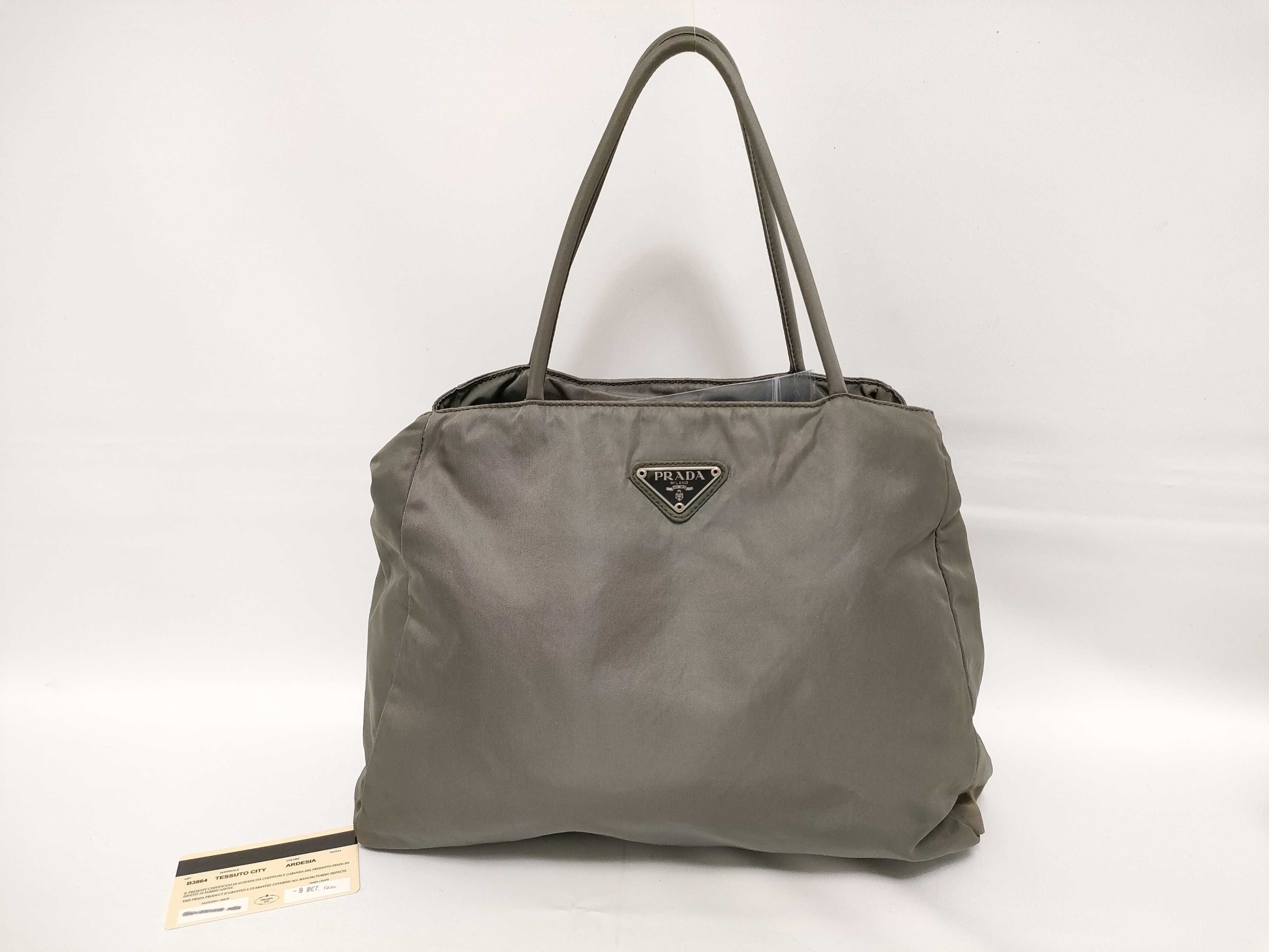 Nylon Prada Tote Bag Khaki Tote Bag