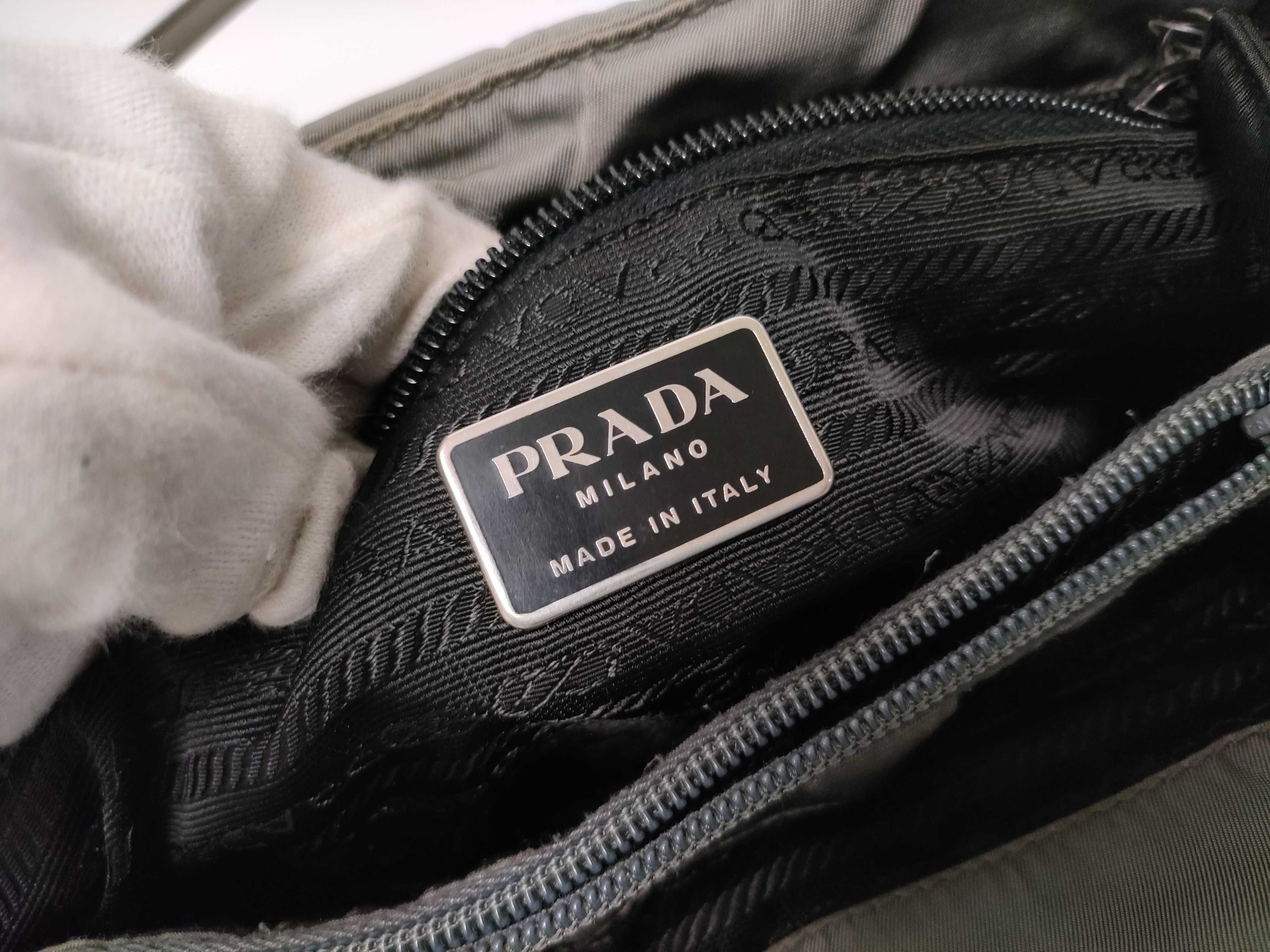 Nylon Prada Tote Bag Khaki Tote Bag — view 9