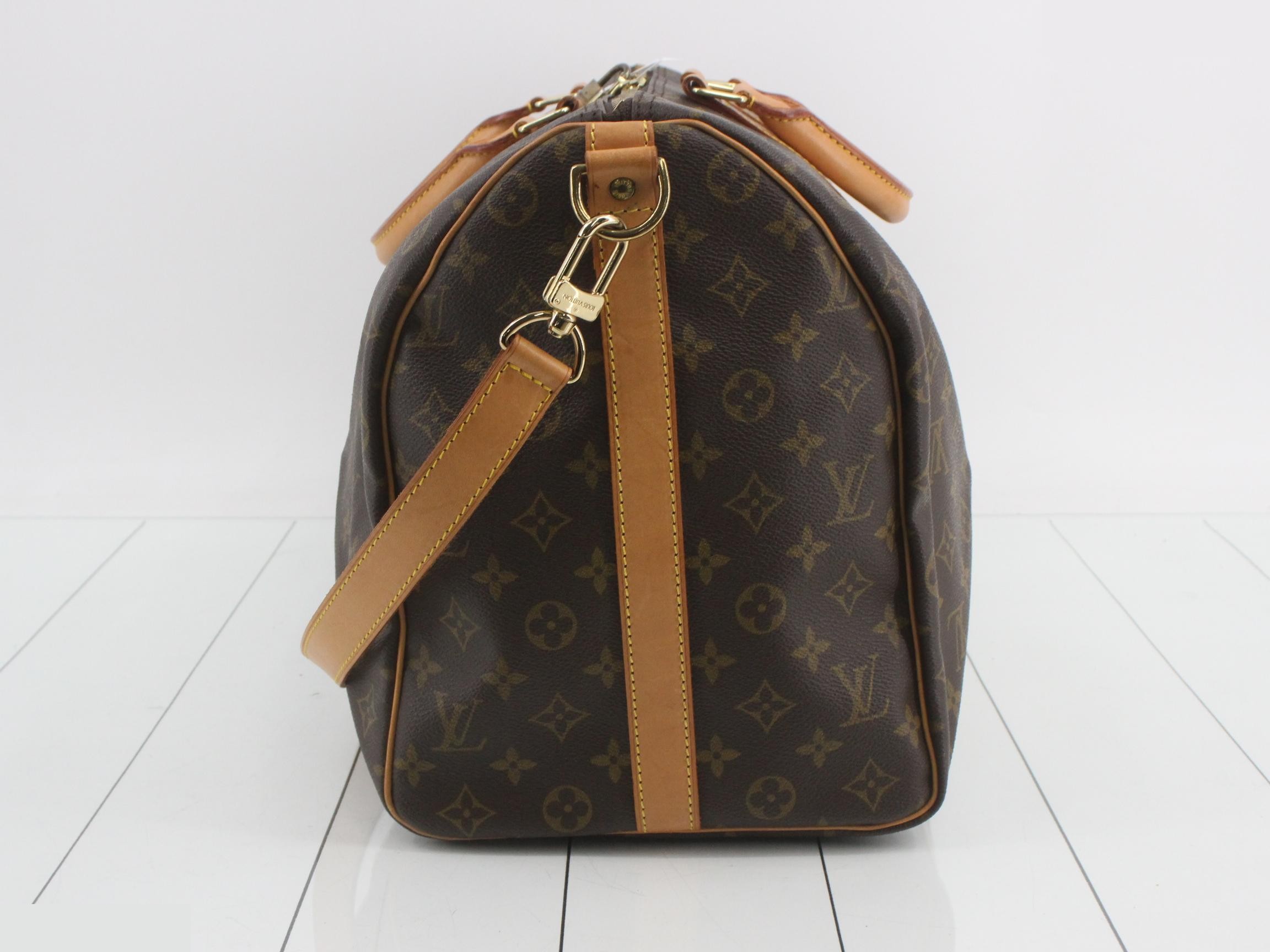 Keepall Bandoulière 50 - Shoulder strap, padlock, name tag, handle strap — view 3