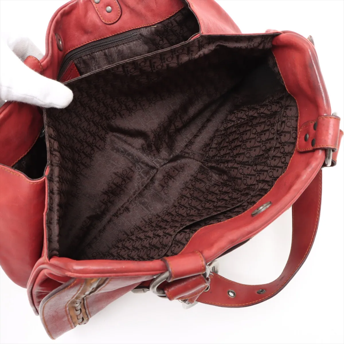 Gaucho Leather Handbag Brown Outlet — view 8