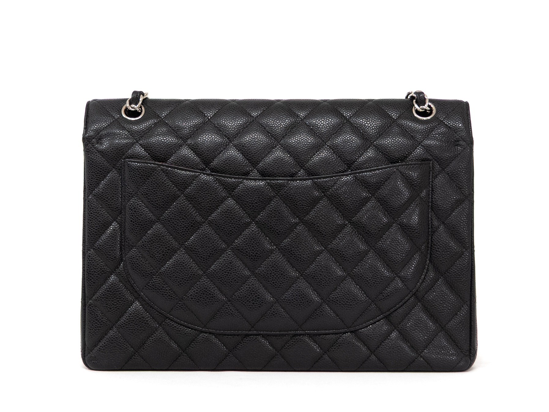 Large Matelassé bag, double flap, double chain, seal card — view 2