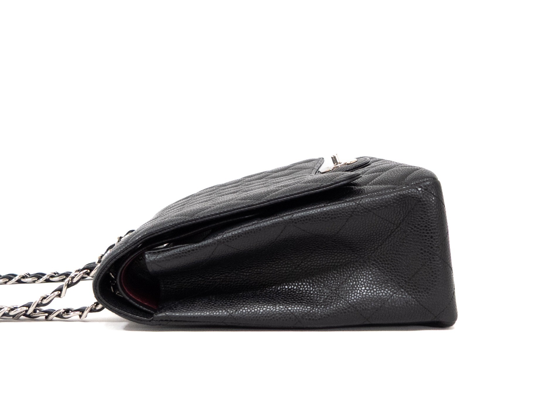 Large Matelassé bag, double flap, double chain, seal card — view 4