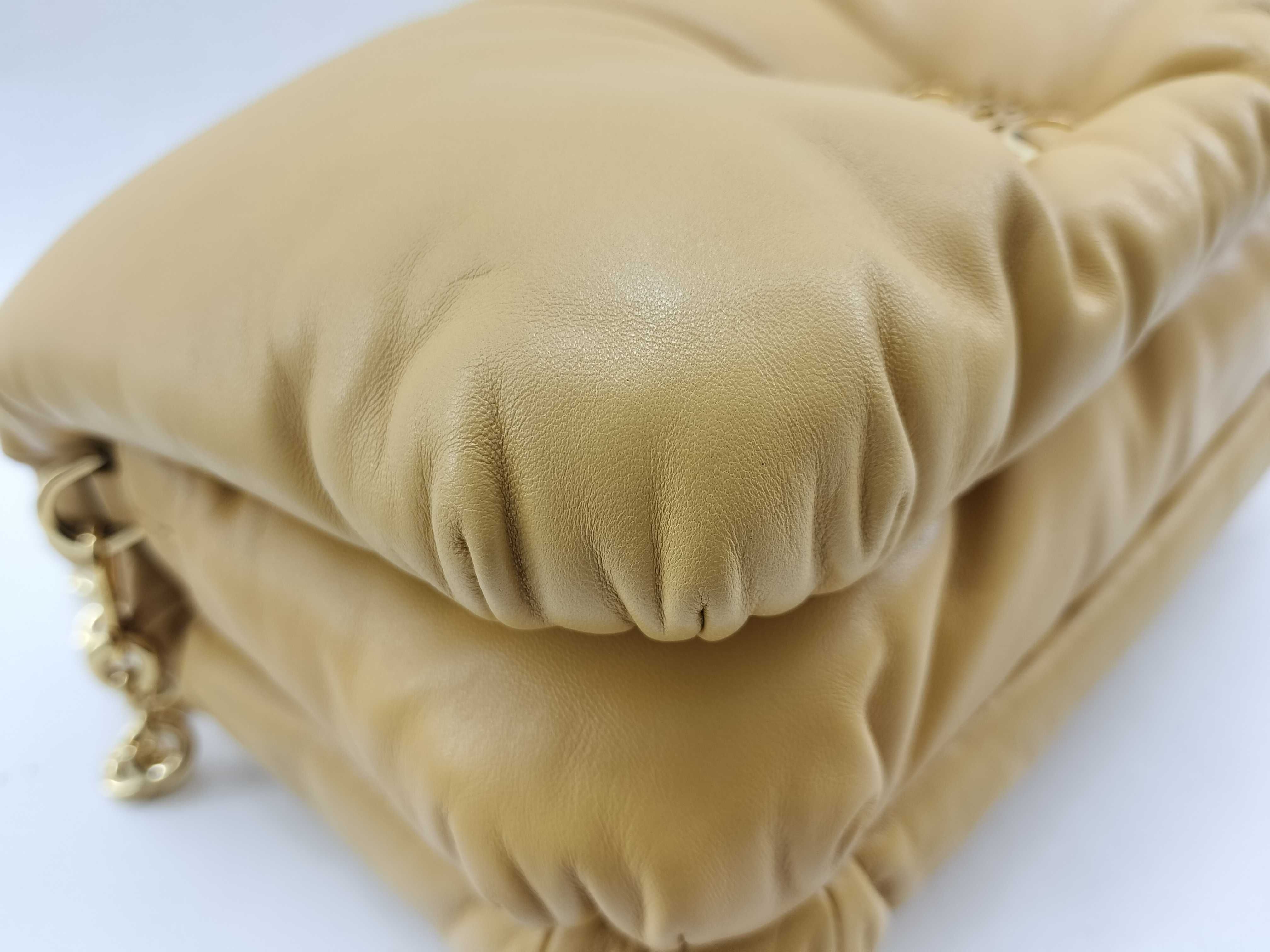Goya Anagram Puffer Chain Shoulder Bag, Camel, Size 45 — view 4
