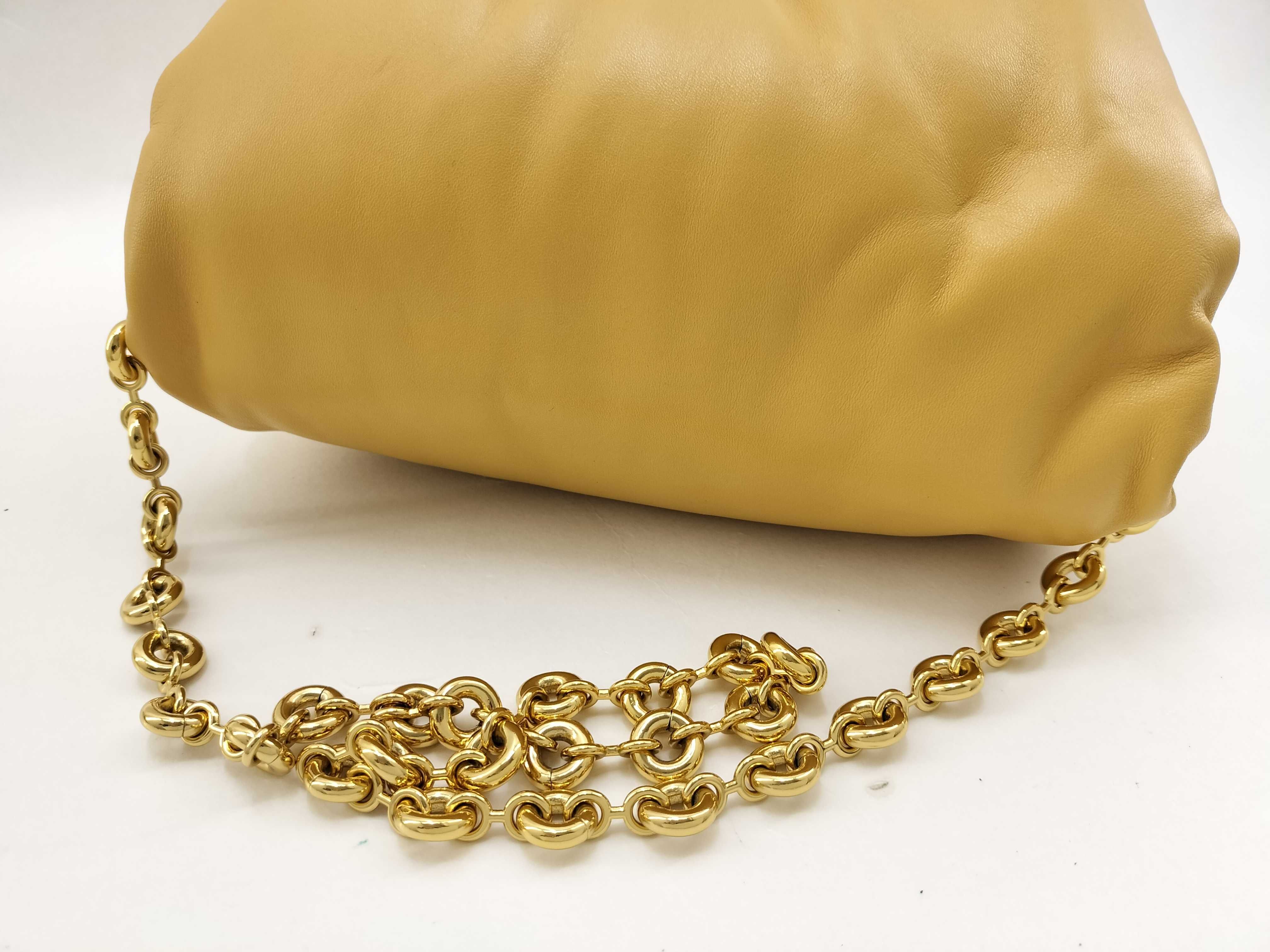 Goya Anagram Puffer Chain Shoulder Bag, Camel, Size 45 — view 8