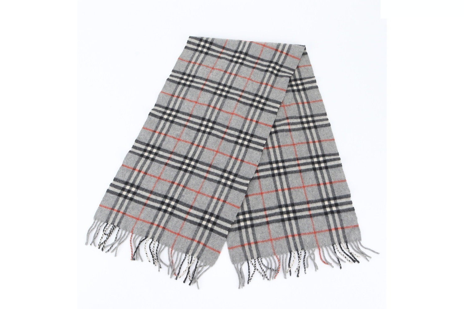 Cashmere check pattern scarf — view 2