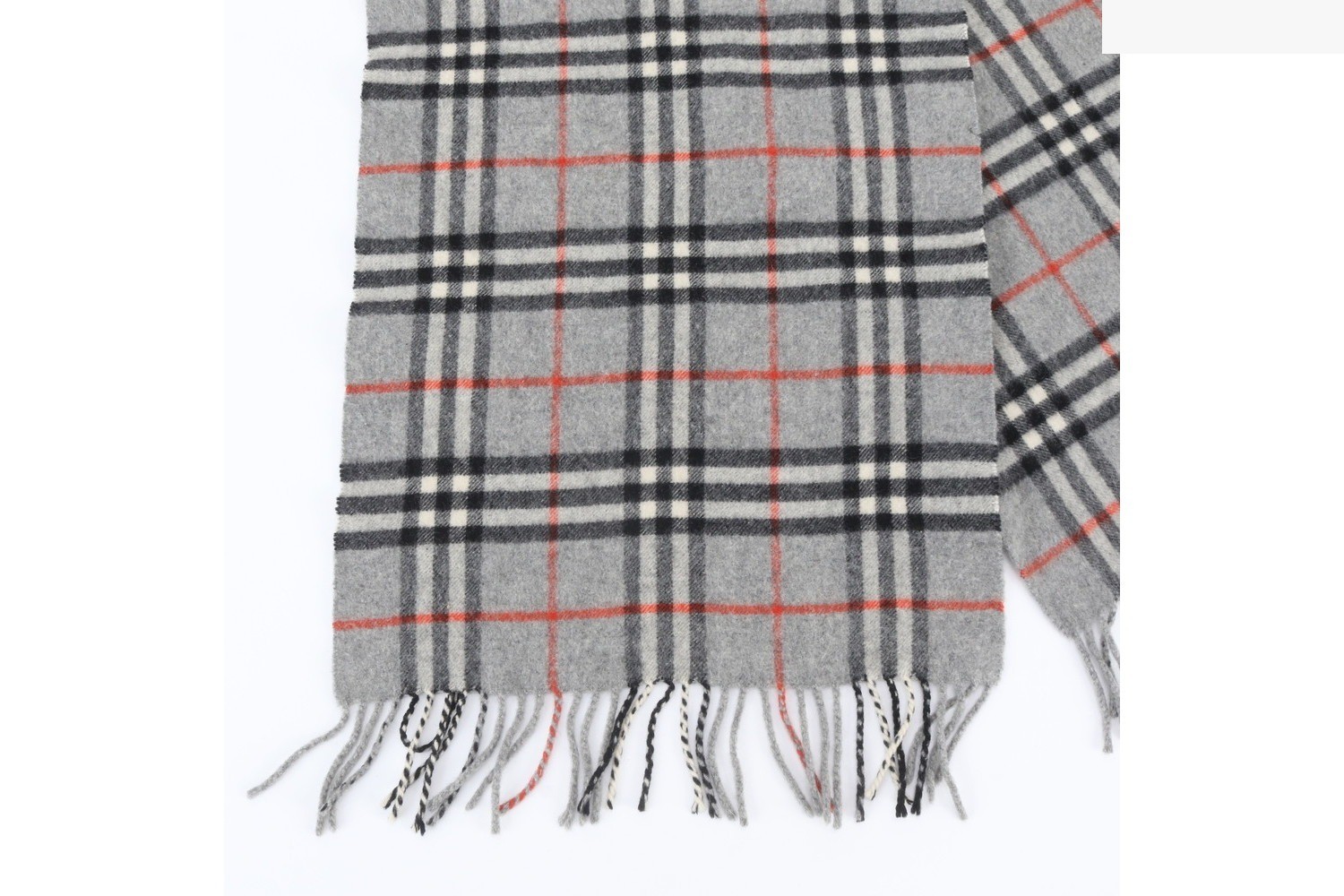 Cashmere check pattern scarf — view 3