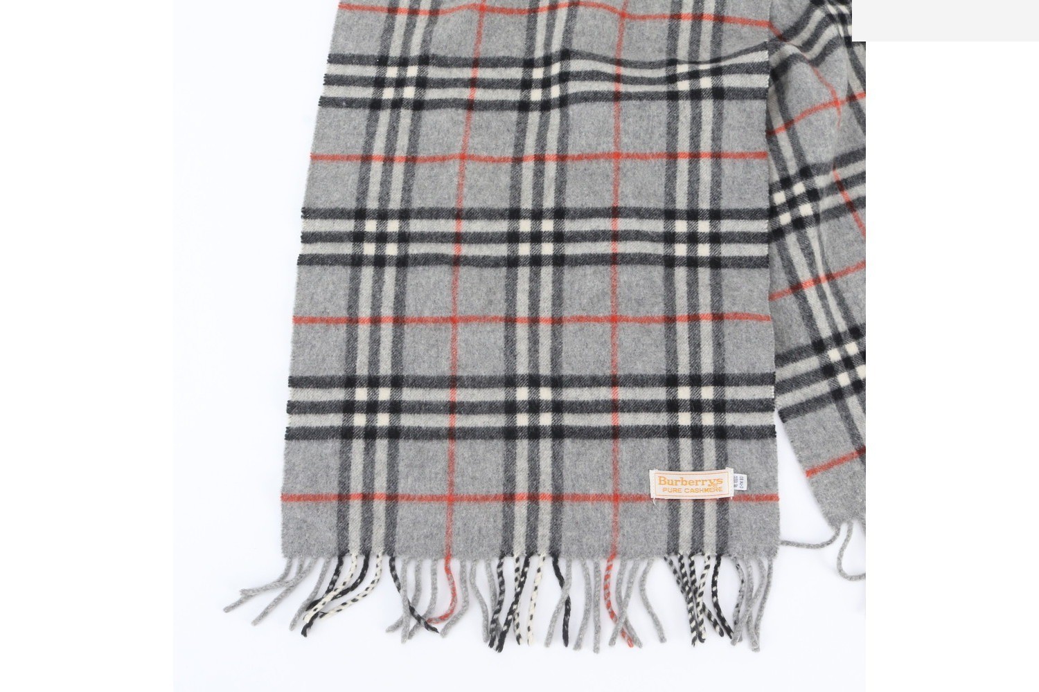 Cashmere check pattern scarf — view 4