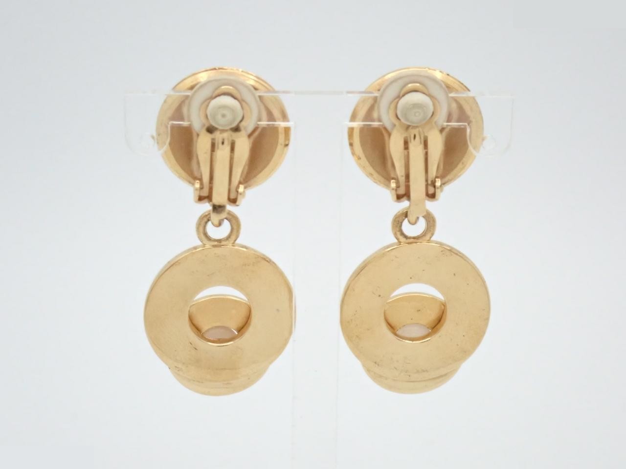 faux pearl earrings — view 2