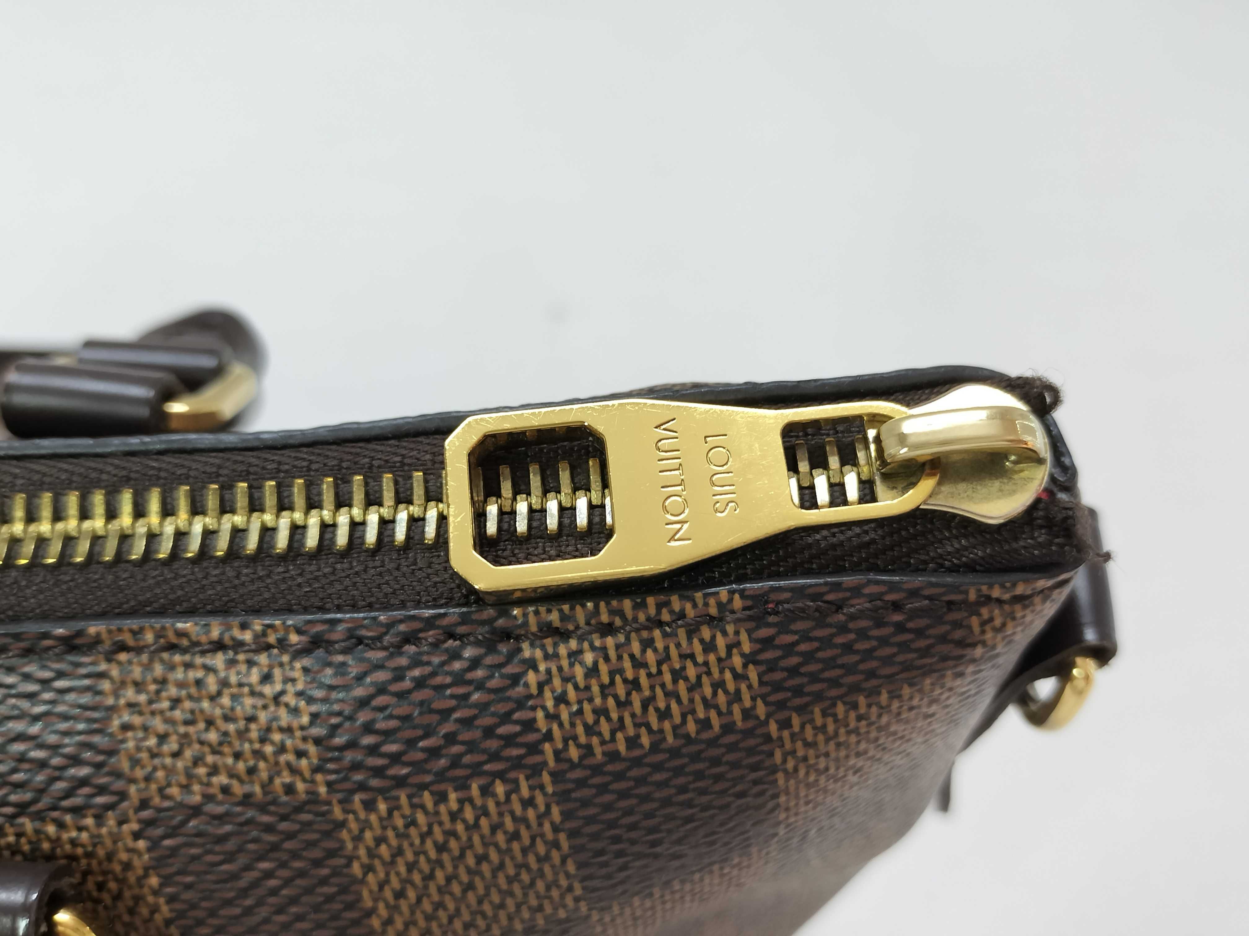 Damier QT-Siena PM TJ4145 bag is crafted from brown Damier Ebene canvas. — view 14