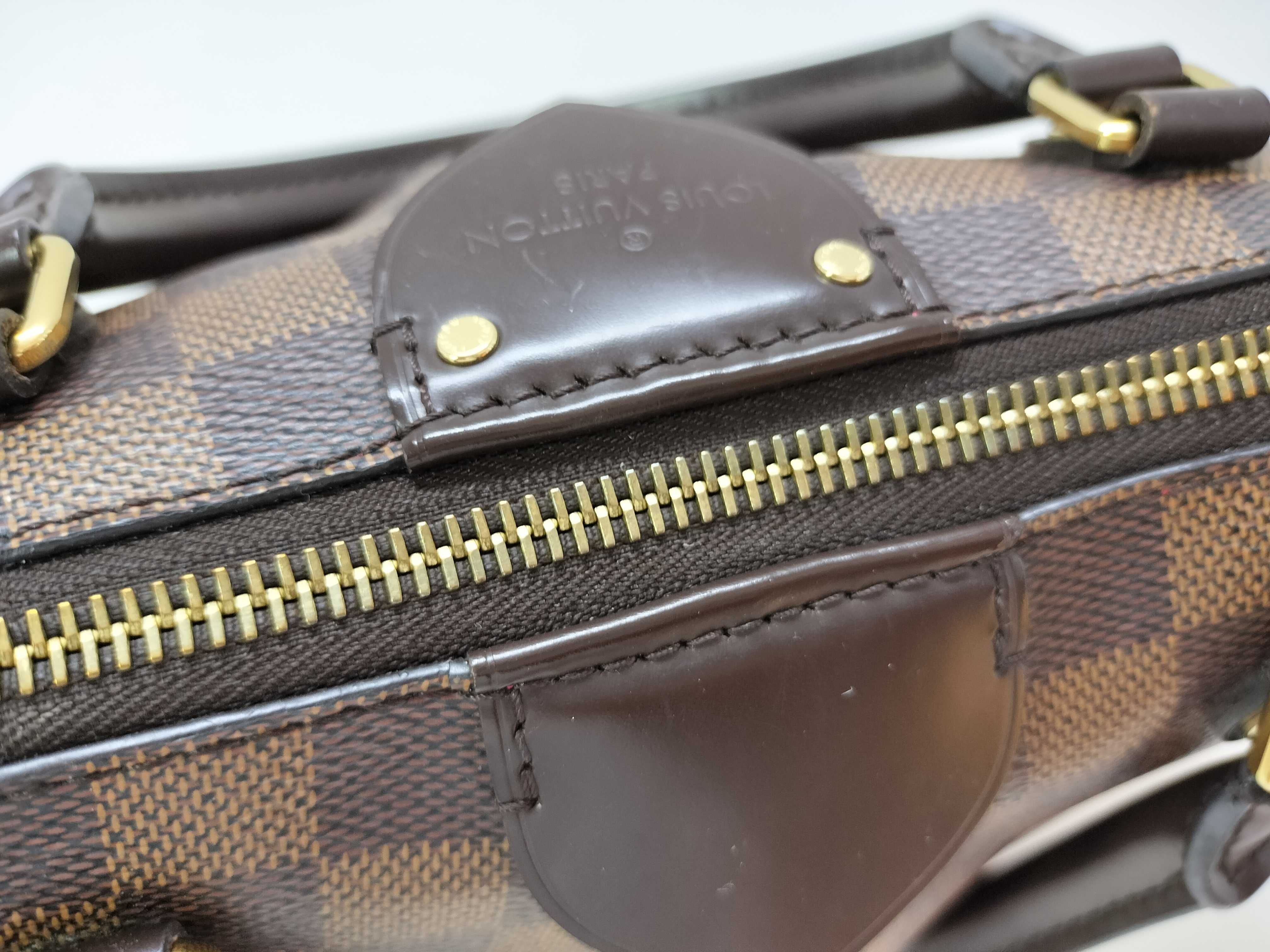 Damier QT-Siena PM TJ4145 bag is crafted from brown Damier Ebene canvas. — view 5