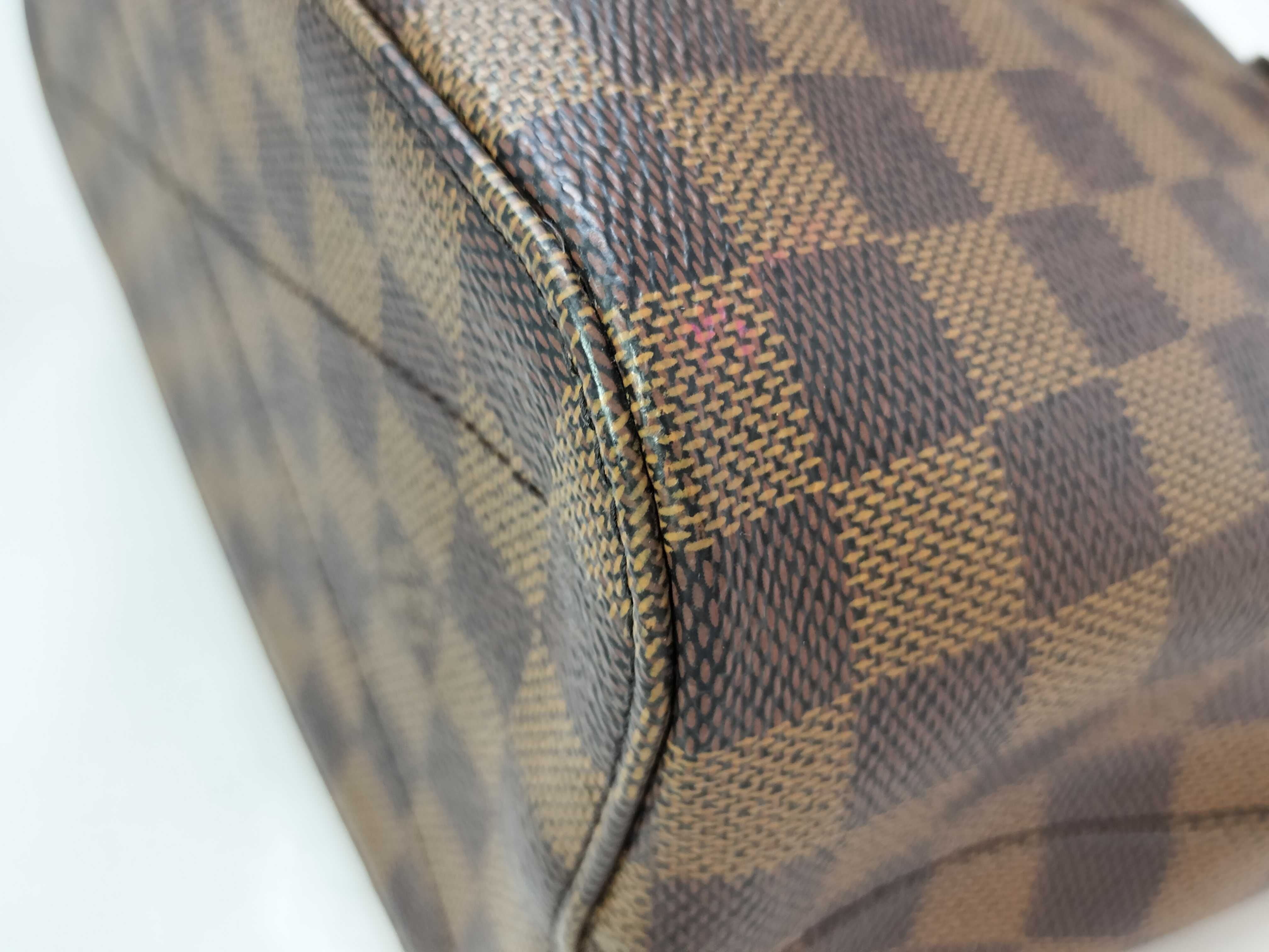 Damier QT-Siena PM TJ4145 bag is crafted from brown Damier Ebene canvas. — view 6