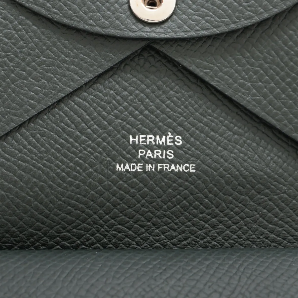 Hermès Calvi Duo Veau Epsom Coin Case, Gray, Silver Hardware, W: 2024 — view 6